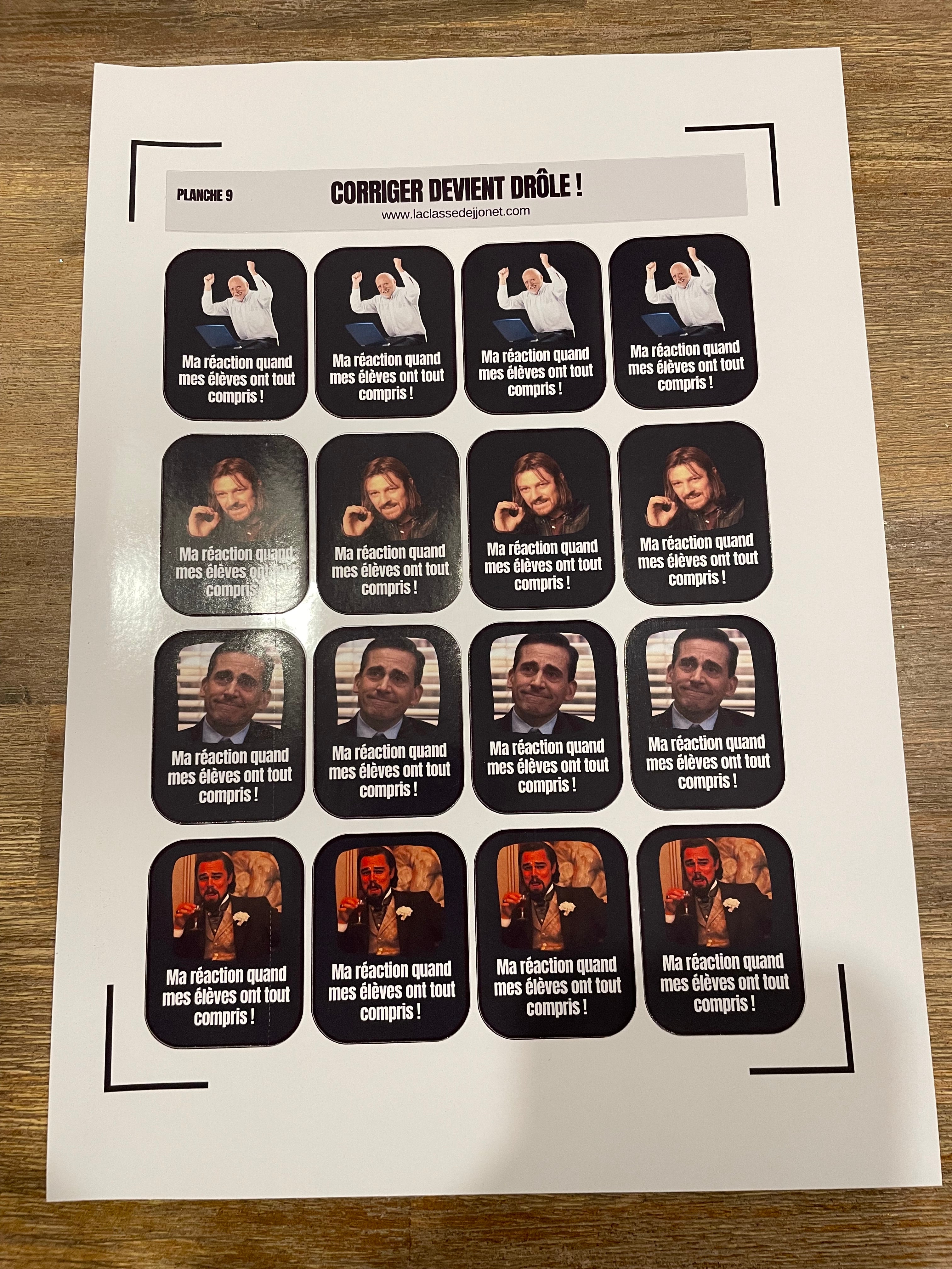 Stickers "corriger devient drôle" - Planche 9 : Tout compris