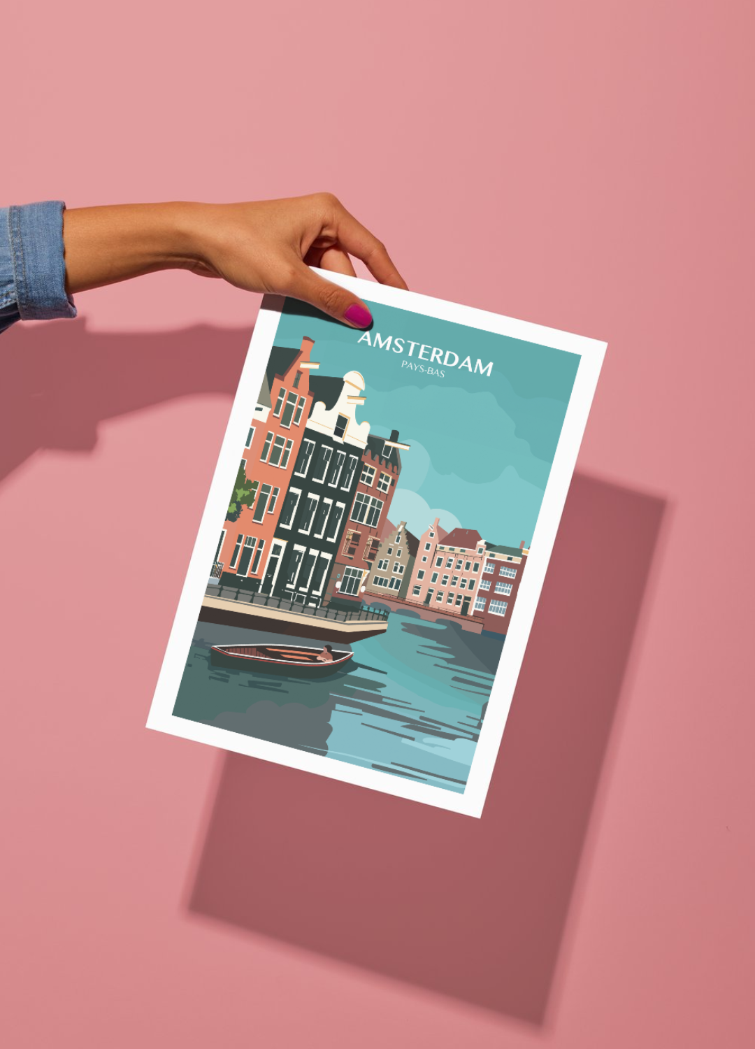 Affiche voyage à Amsterdam 🇳🇱