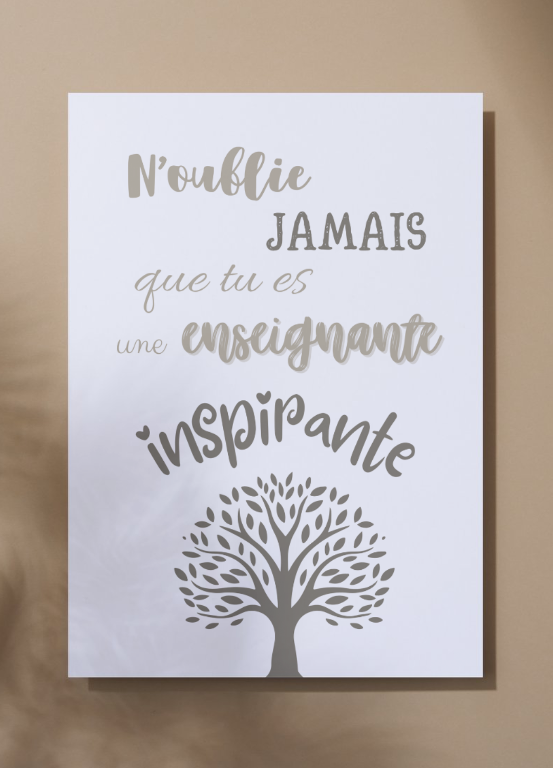 Affiche enseignante inspirante
