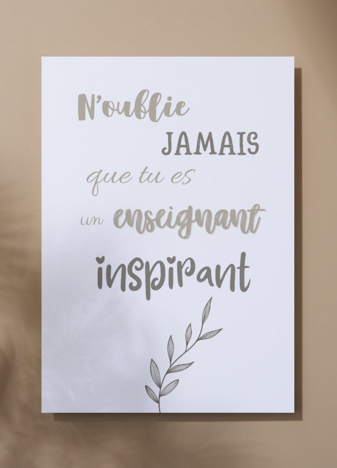 Affiche enseignant inspirant