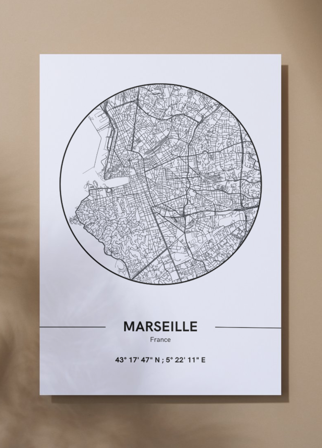 Affiche Plan de Marseille