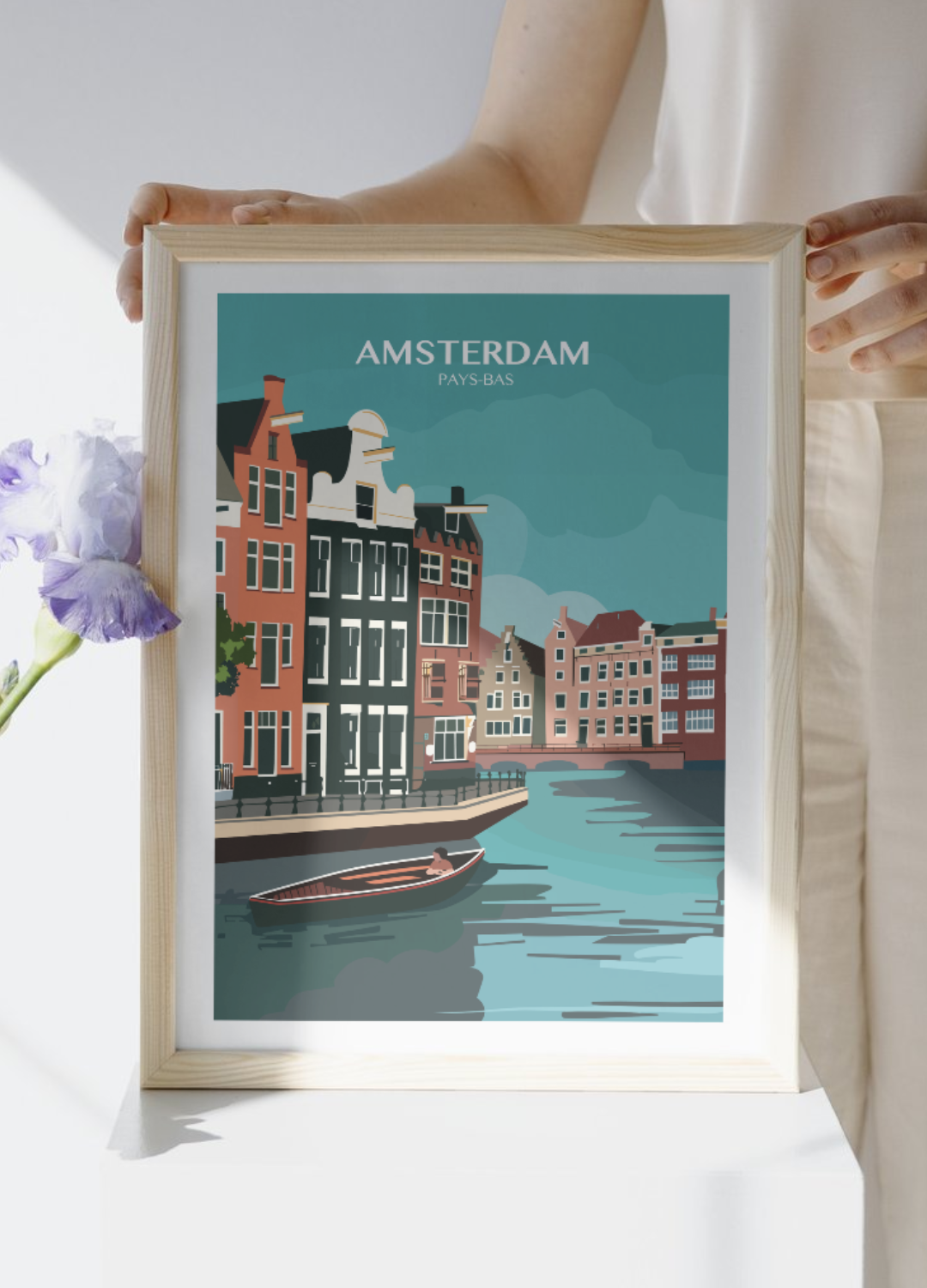 Affiche voyage à Amsterdam 🇳🇱
