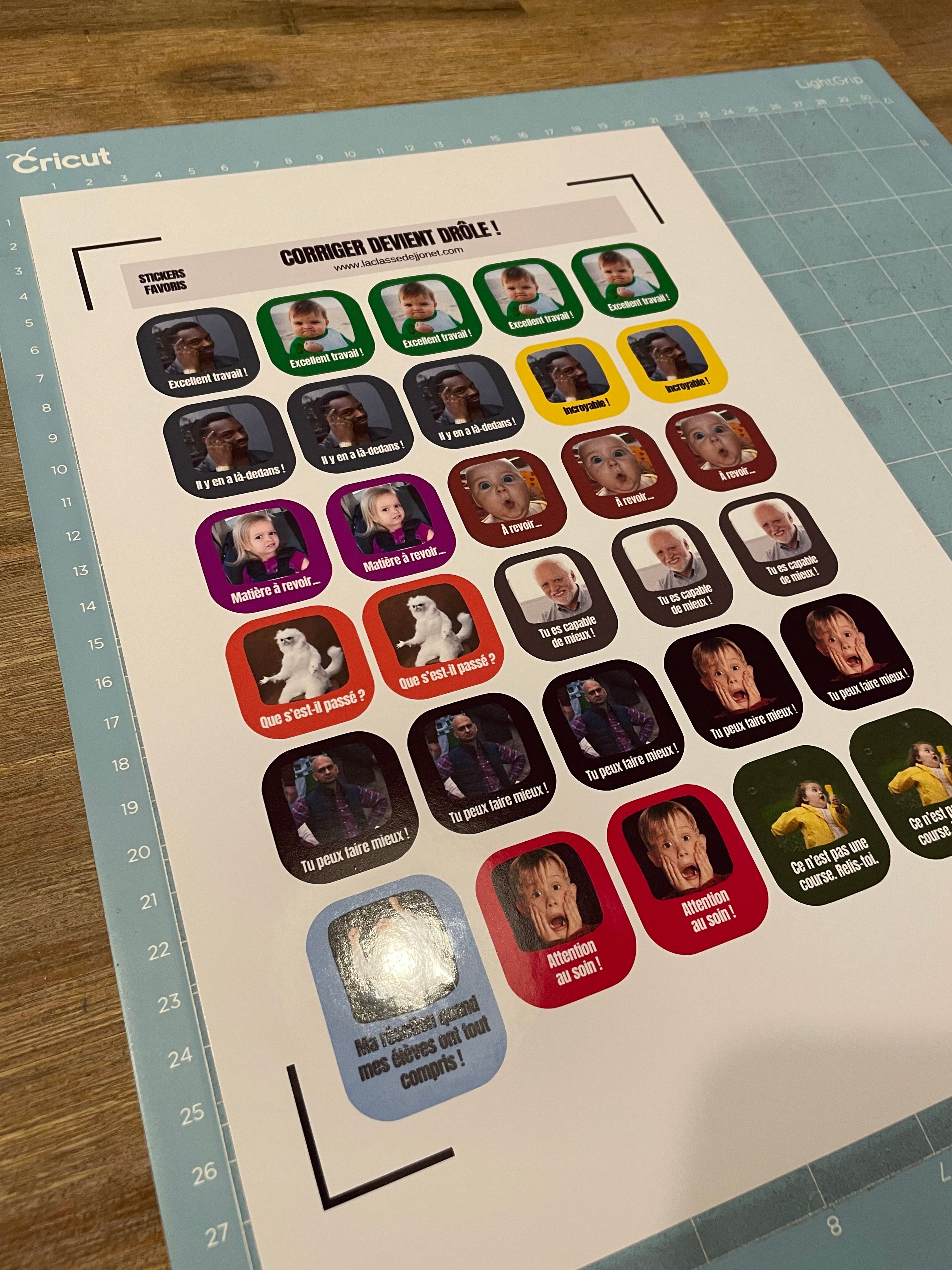 Stickers Mèmes célèbres (pack 5 planches)