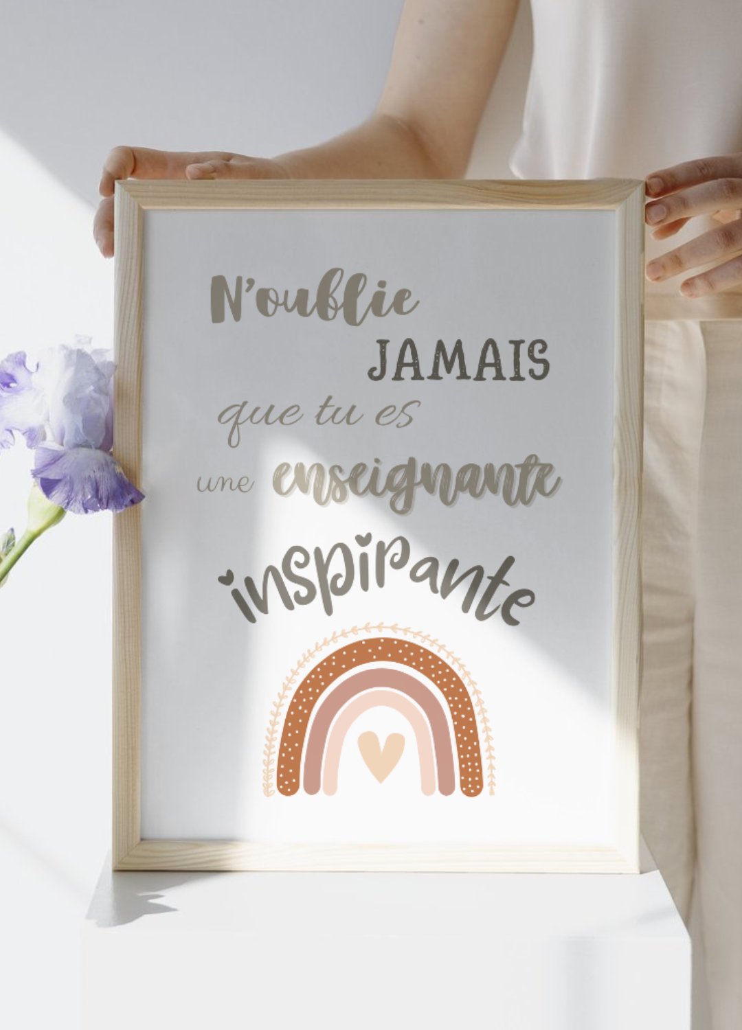 Affiche enseignante inspirante