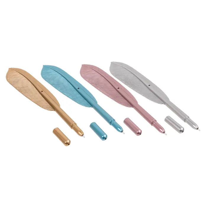 Stylo à pointe fine - Plume colorée