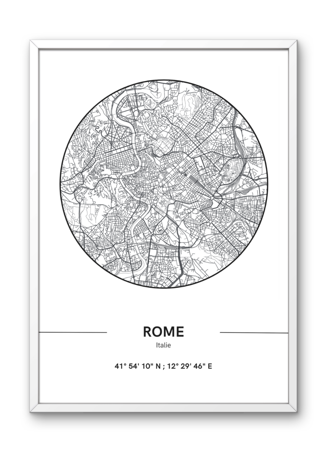 Affiche Plan de Rome