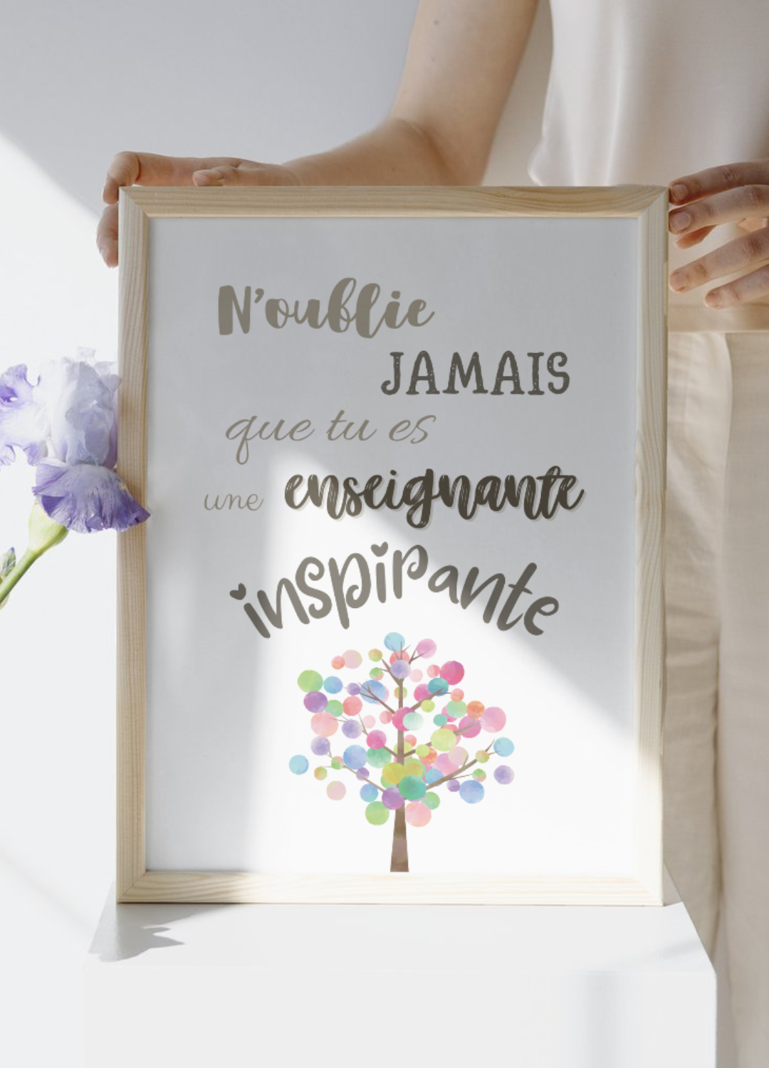 Affiche enseignante inspirante