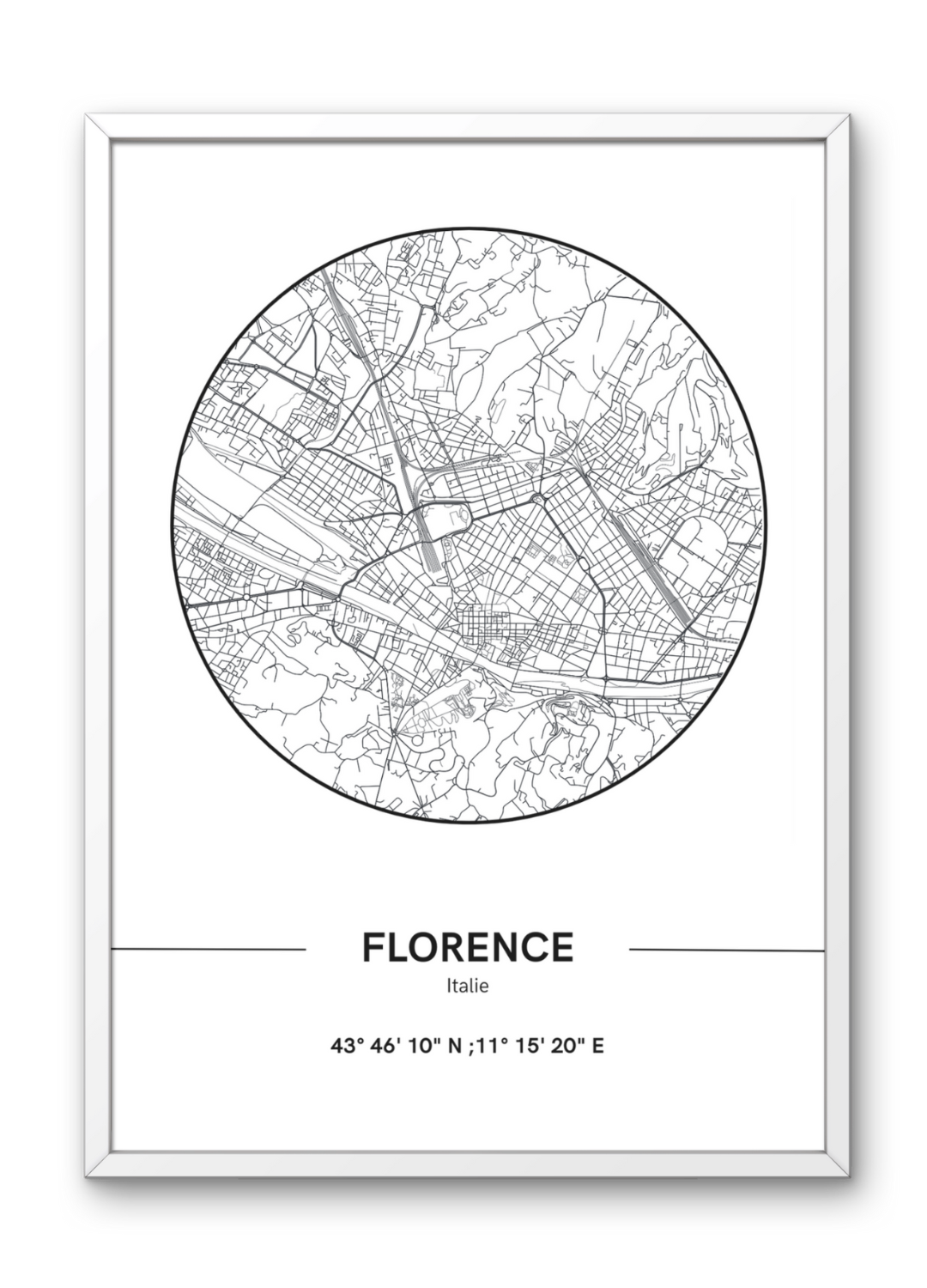 Affiche Plan de Florence