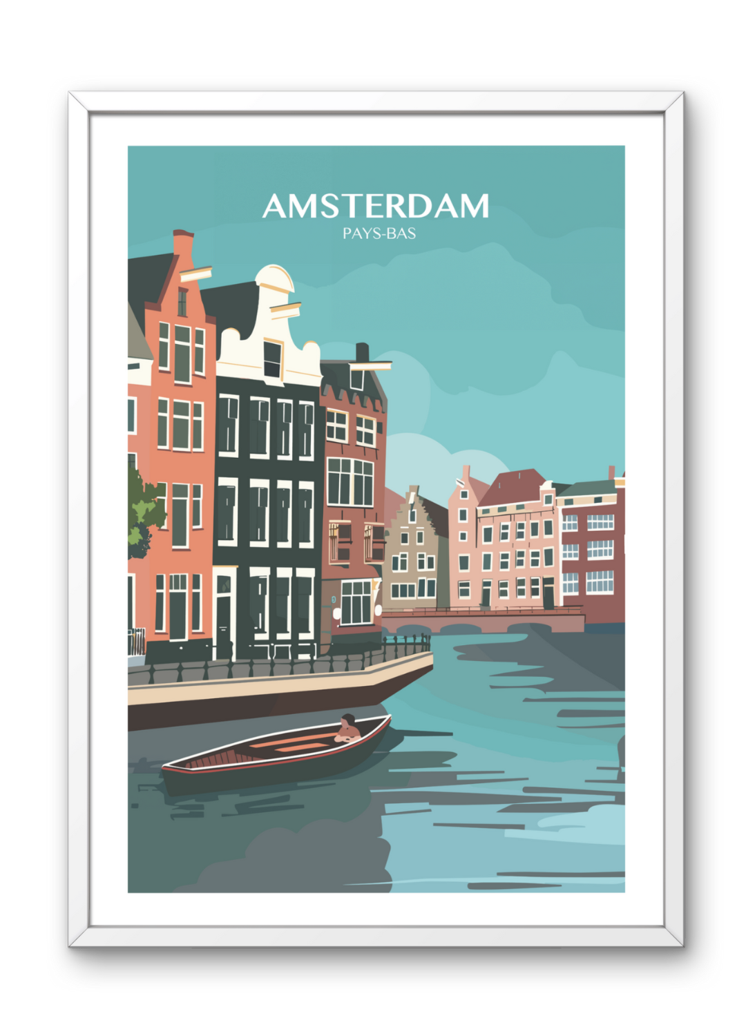 Affiche voyage à Amsterdam 🇳🇱