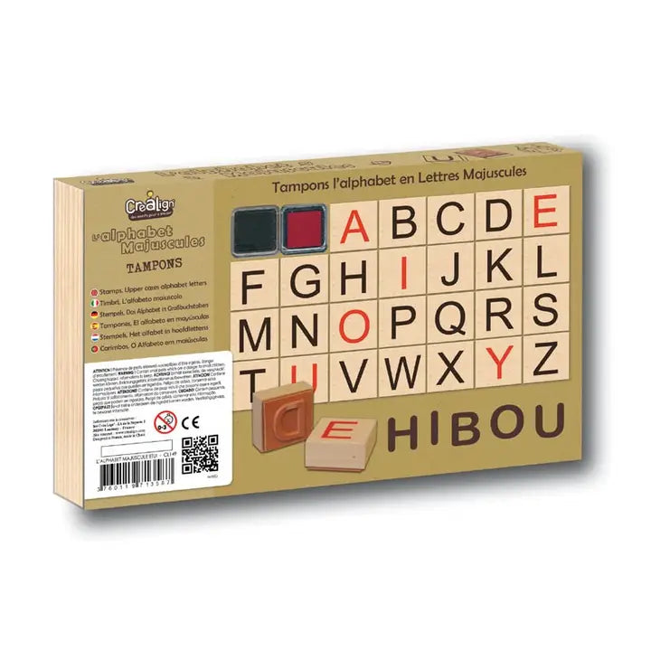 Encreurs bois - L'alphabet des majuscules