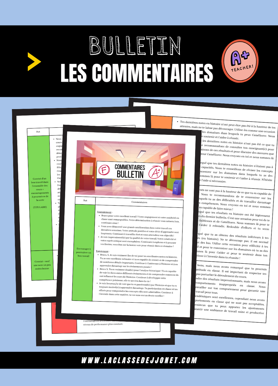 Les commentaires bulletin (PDF)