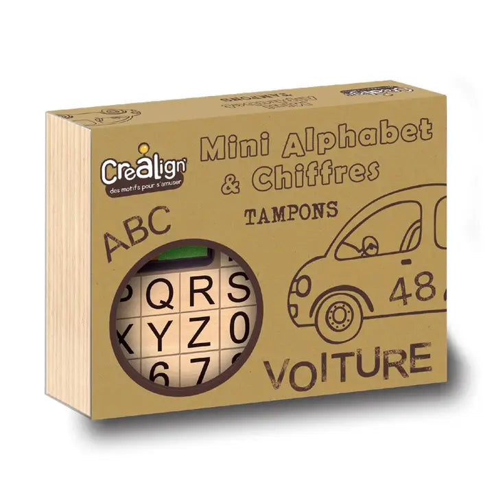 Encreurs bois - Mini alphabet & chiffres