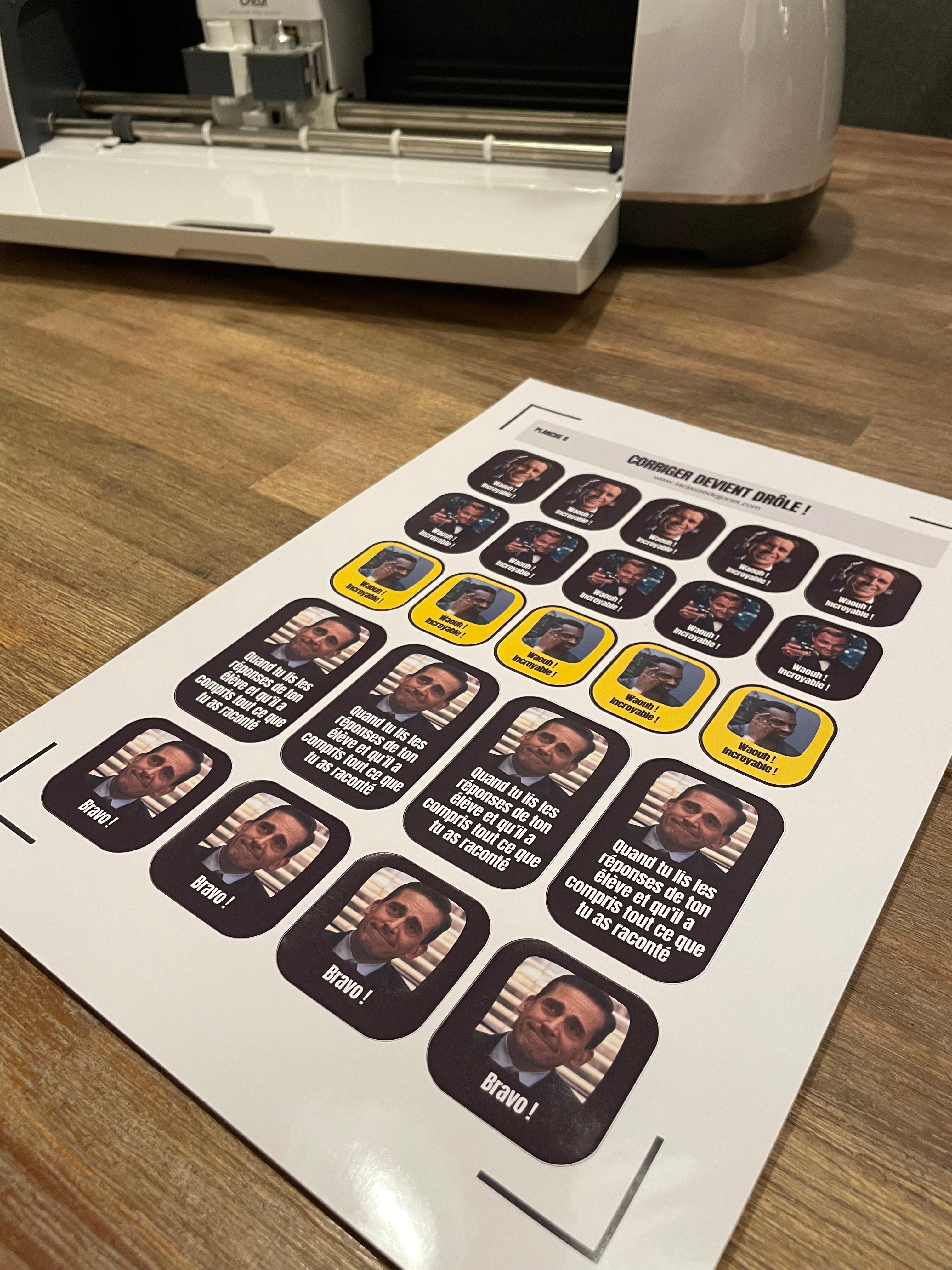 Stickers "corriger devient drôle" - Planche 8 : Waouh, incroyable
