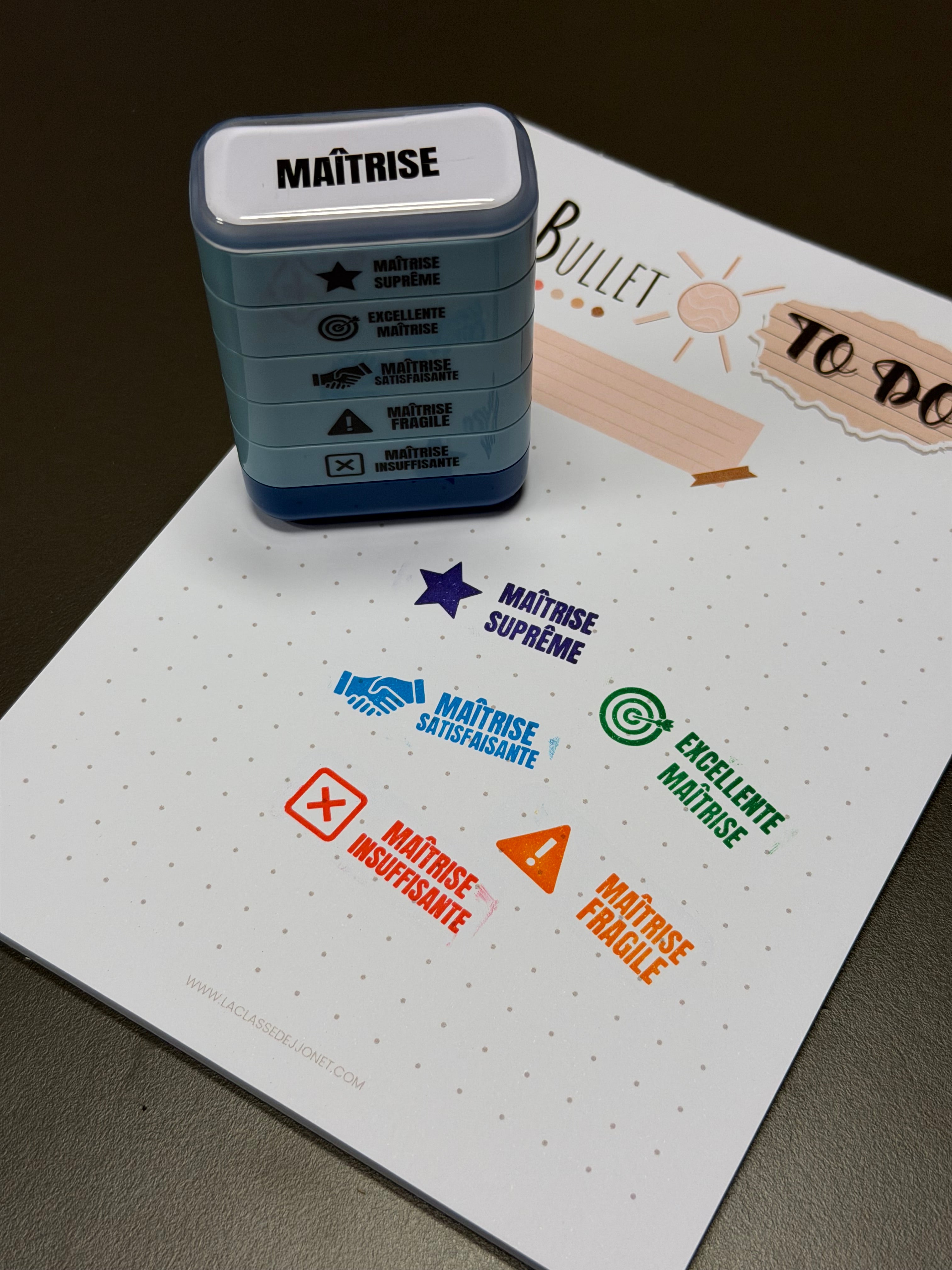 Tampon auto-encreur 5 en 1 - "Maîtrise