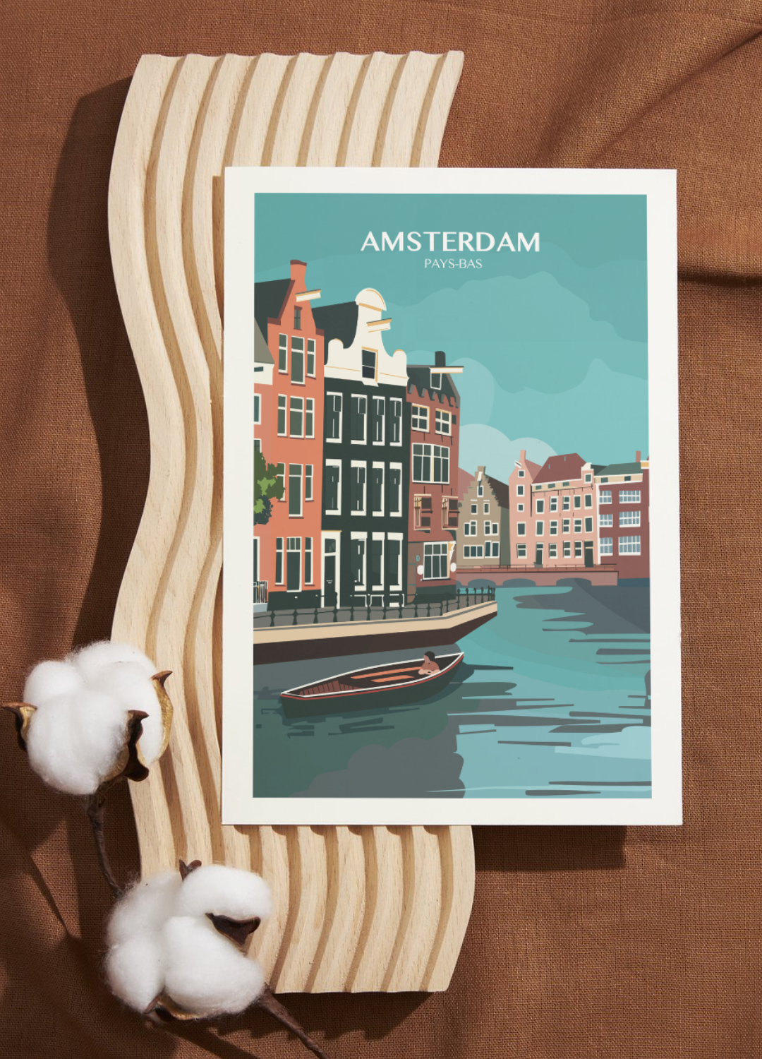 Affiche voyage à Amsterdam 🇳🇱