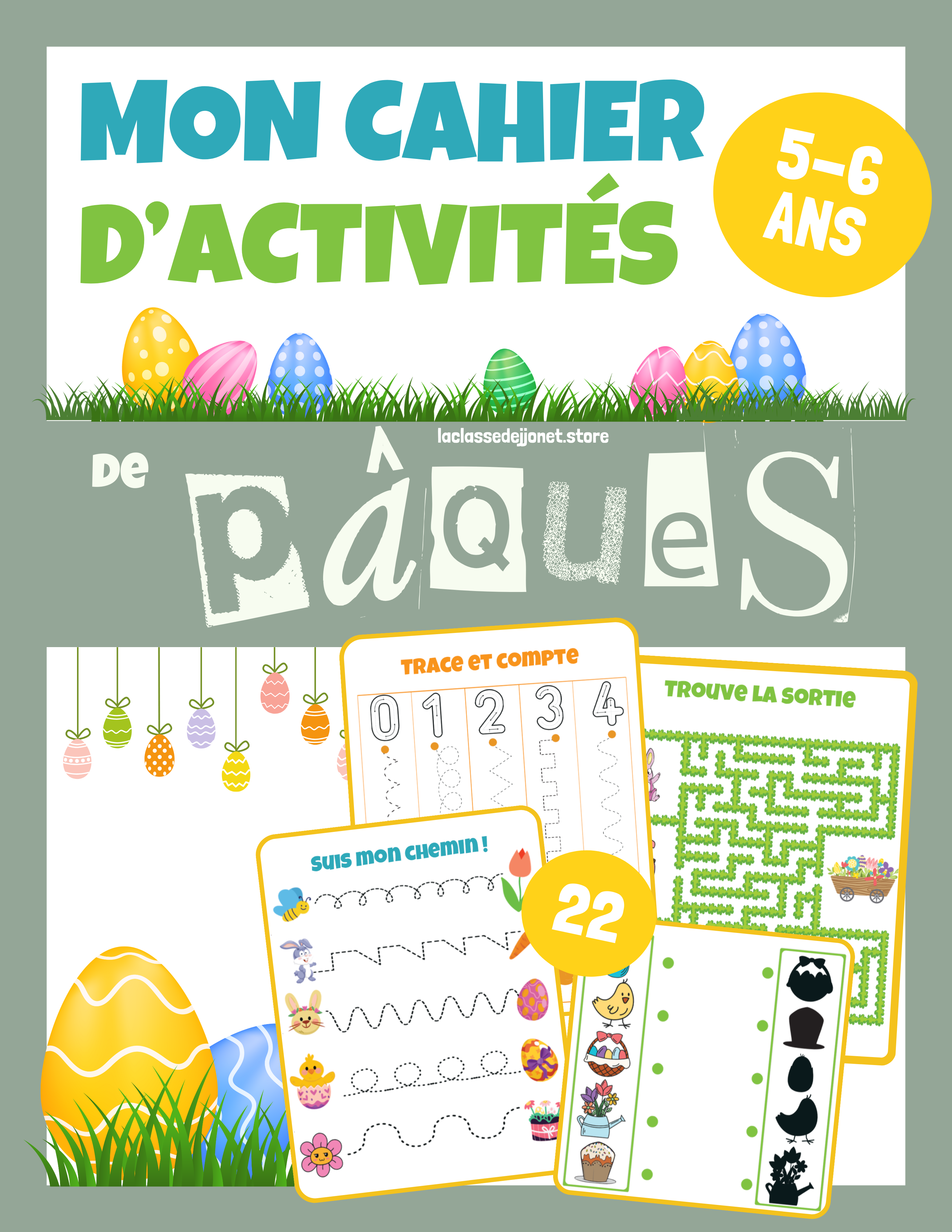 Fiches d'activités - PÂQUES (5-6 ans, PDF)