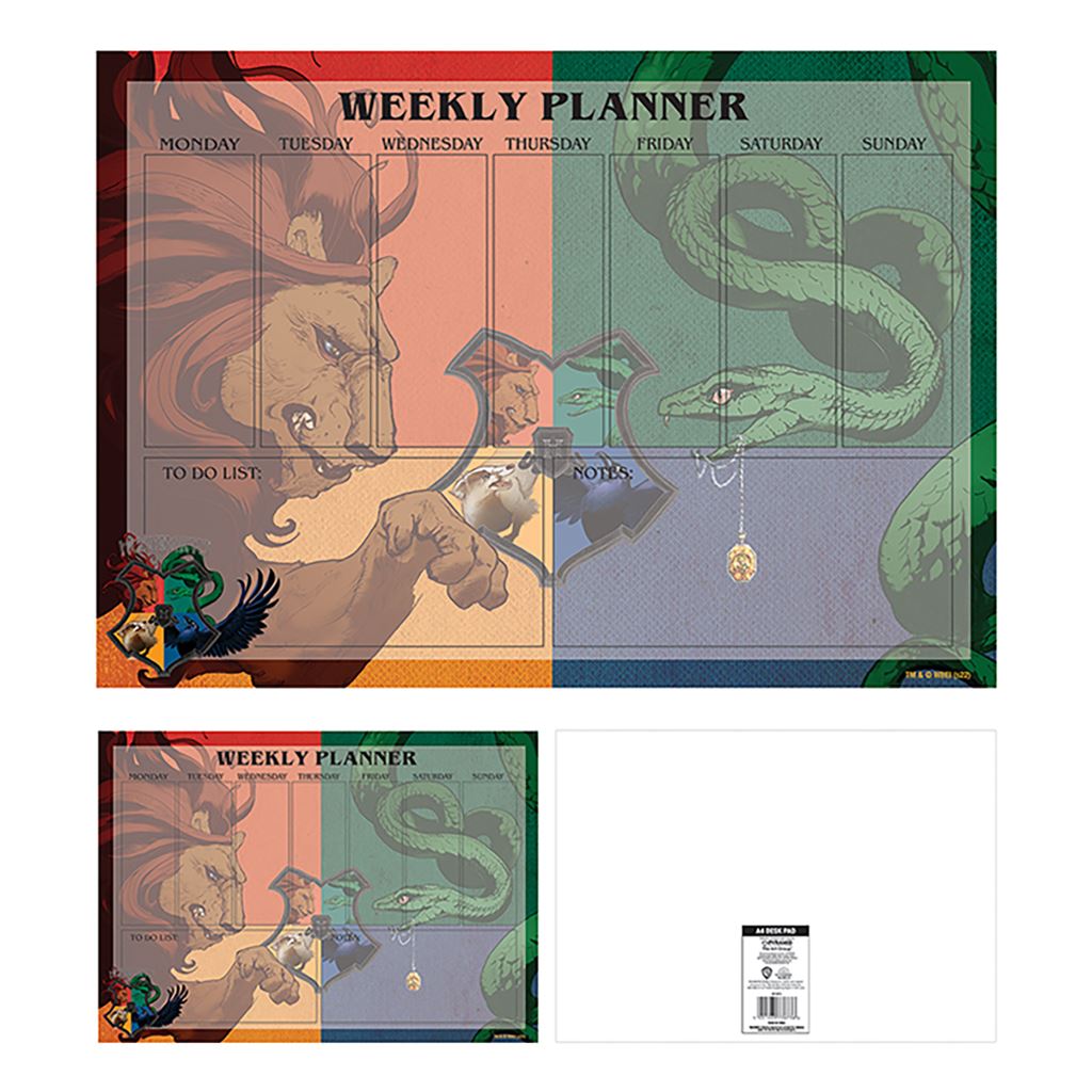 Harry Potter - Sous-mains planificateur (4 maisons, A4)