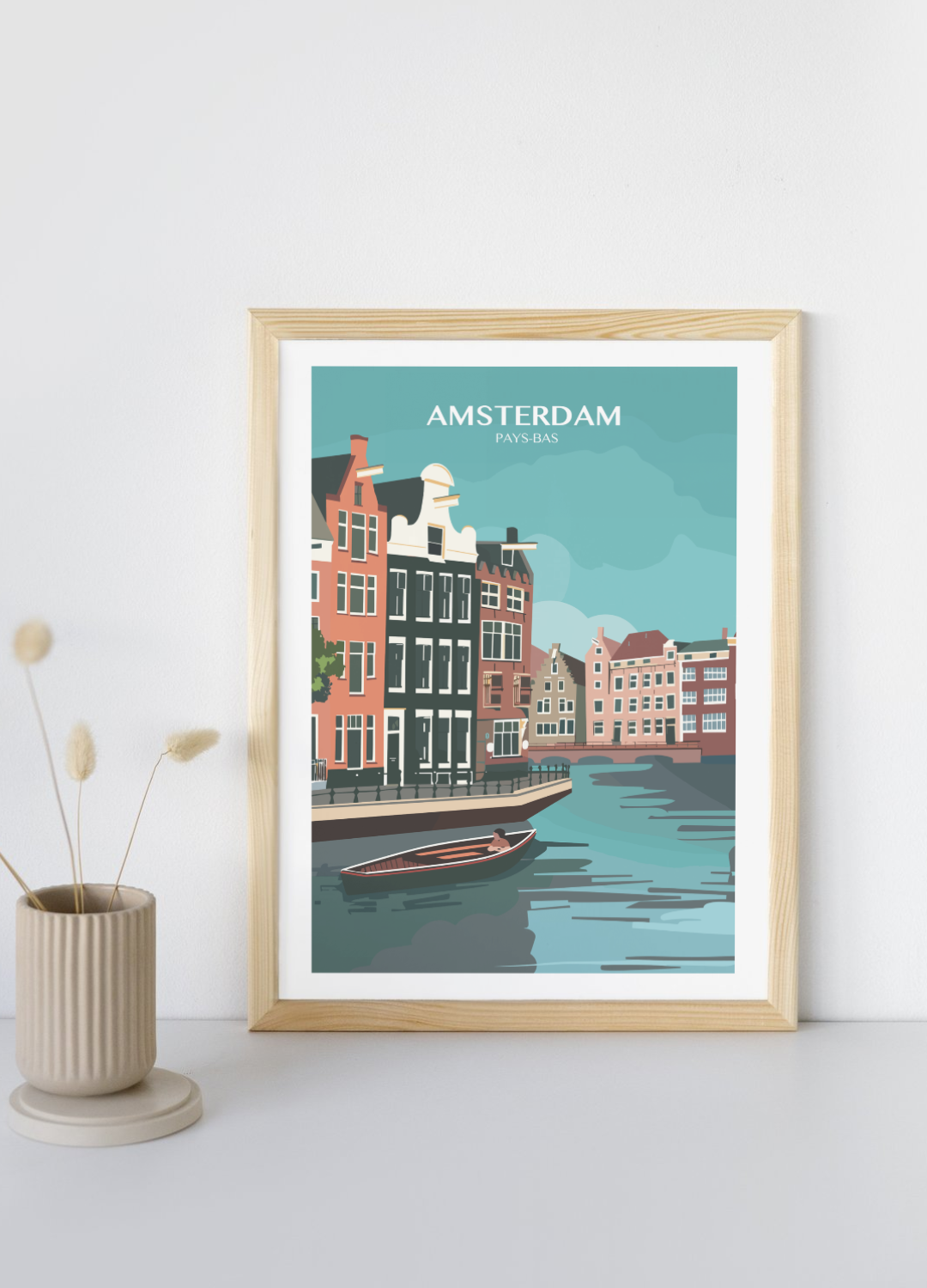 Affiche voyage à Amsterdam 🇳🇱