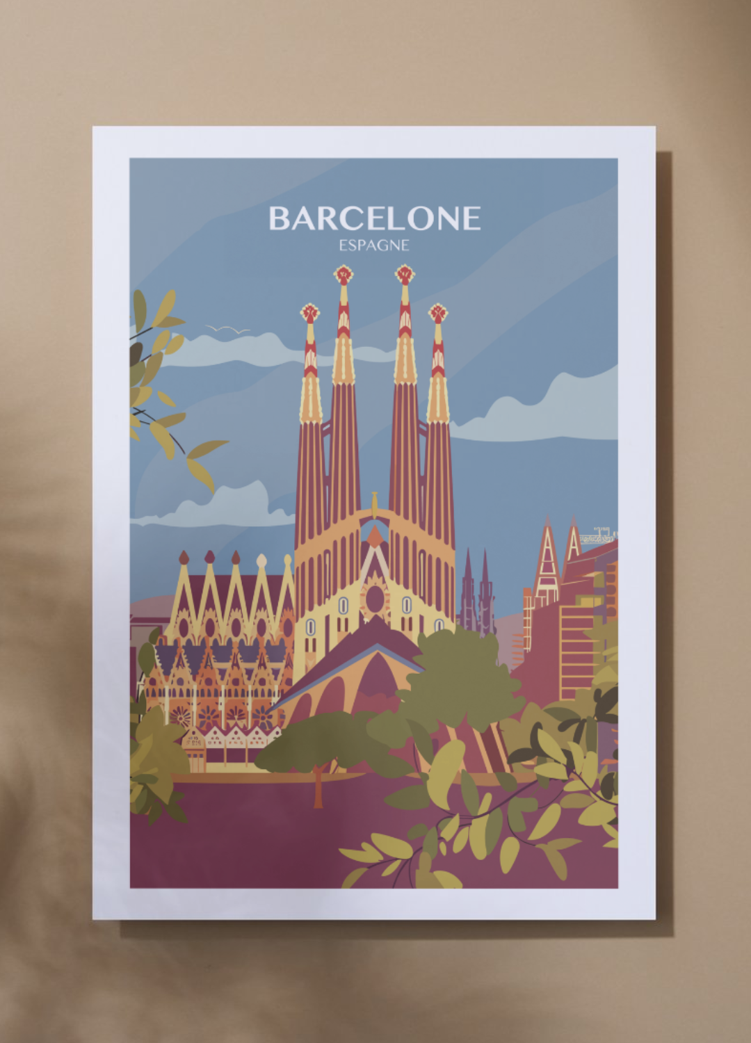 Affiche voyage à Barcelone 🇪🇸