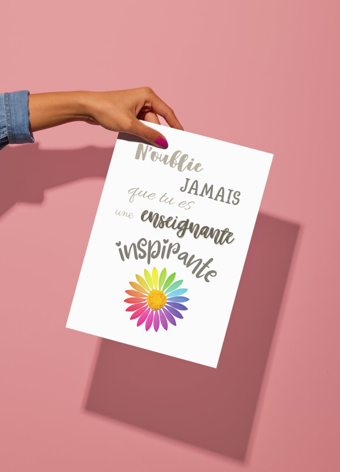 Affiche enseignante inspirante