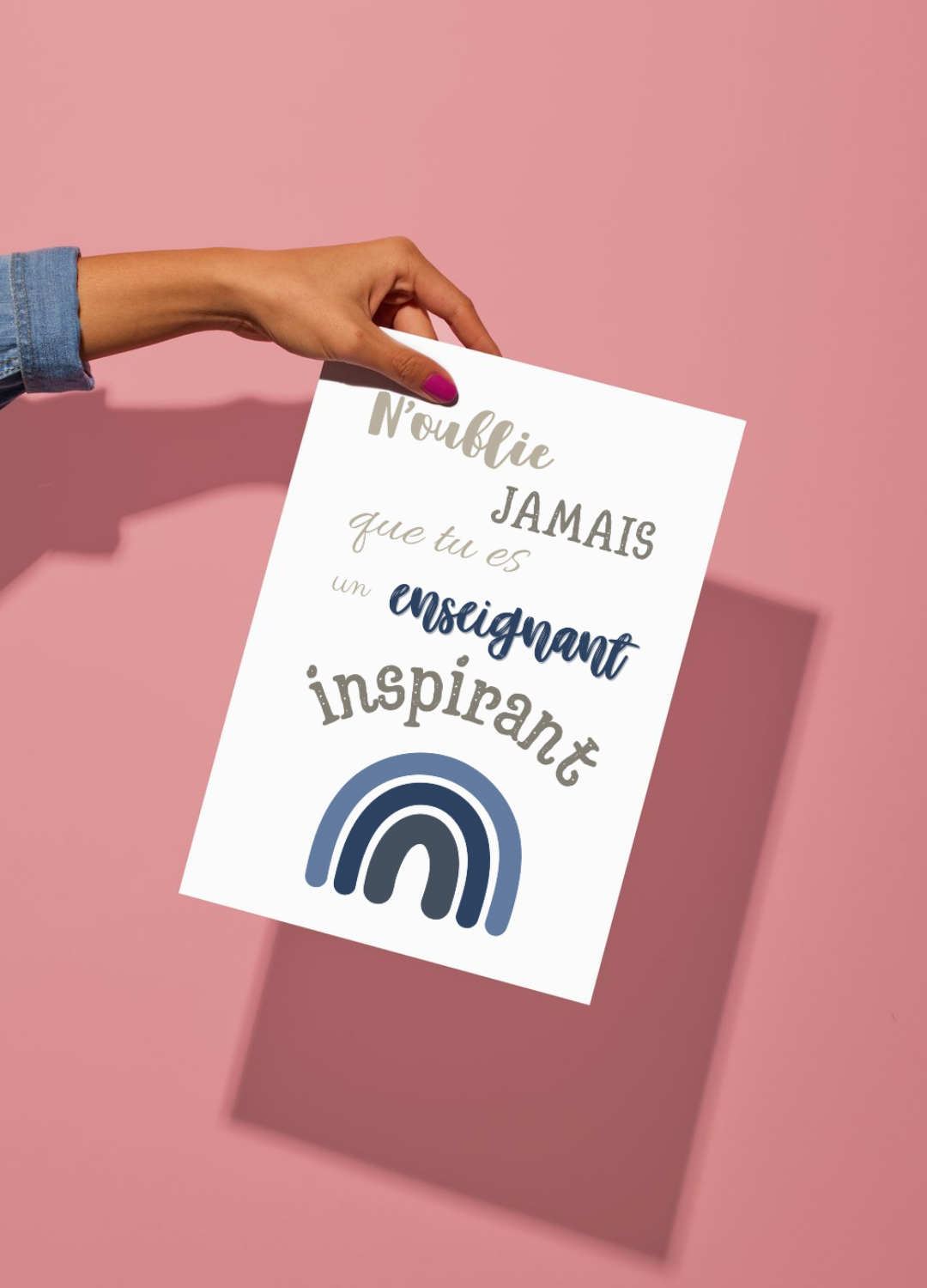 Affiche enseignant inspirant