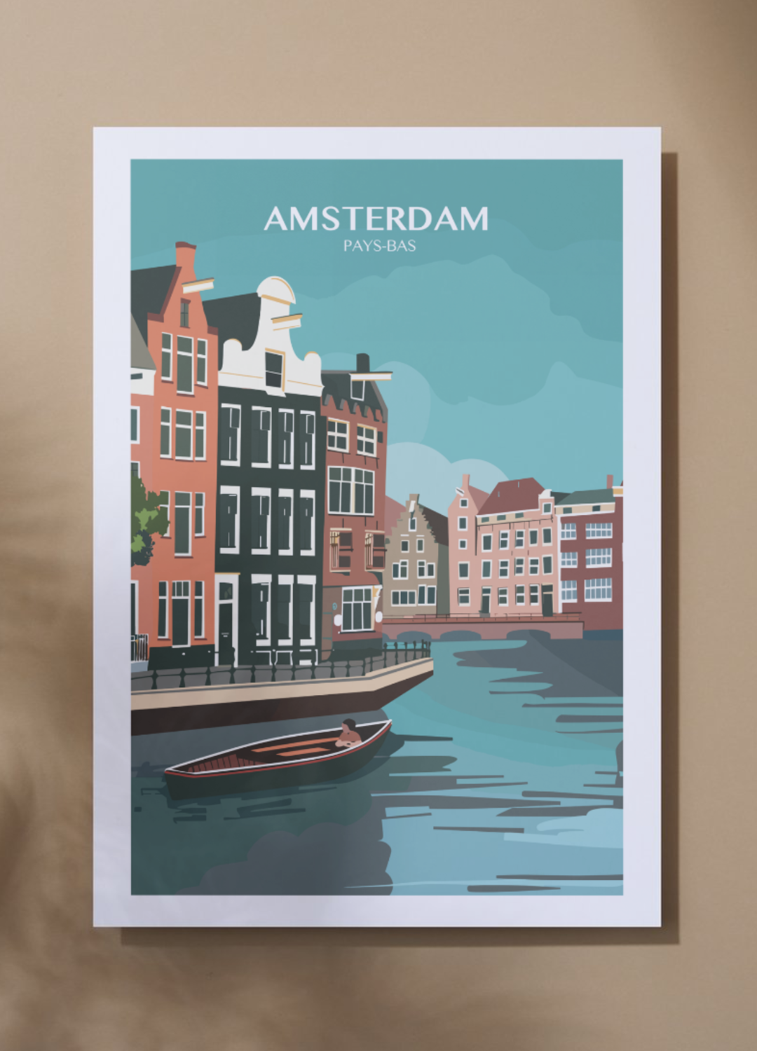 Affiche voyage à Amsterdam 🇳🇱