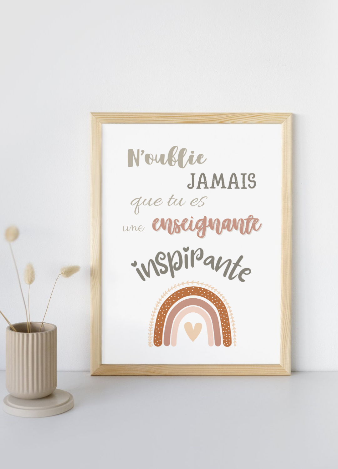Affiche enseignante inspirante