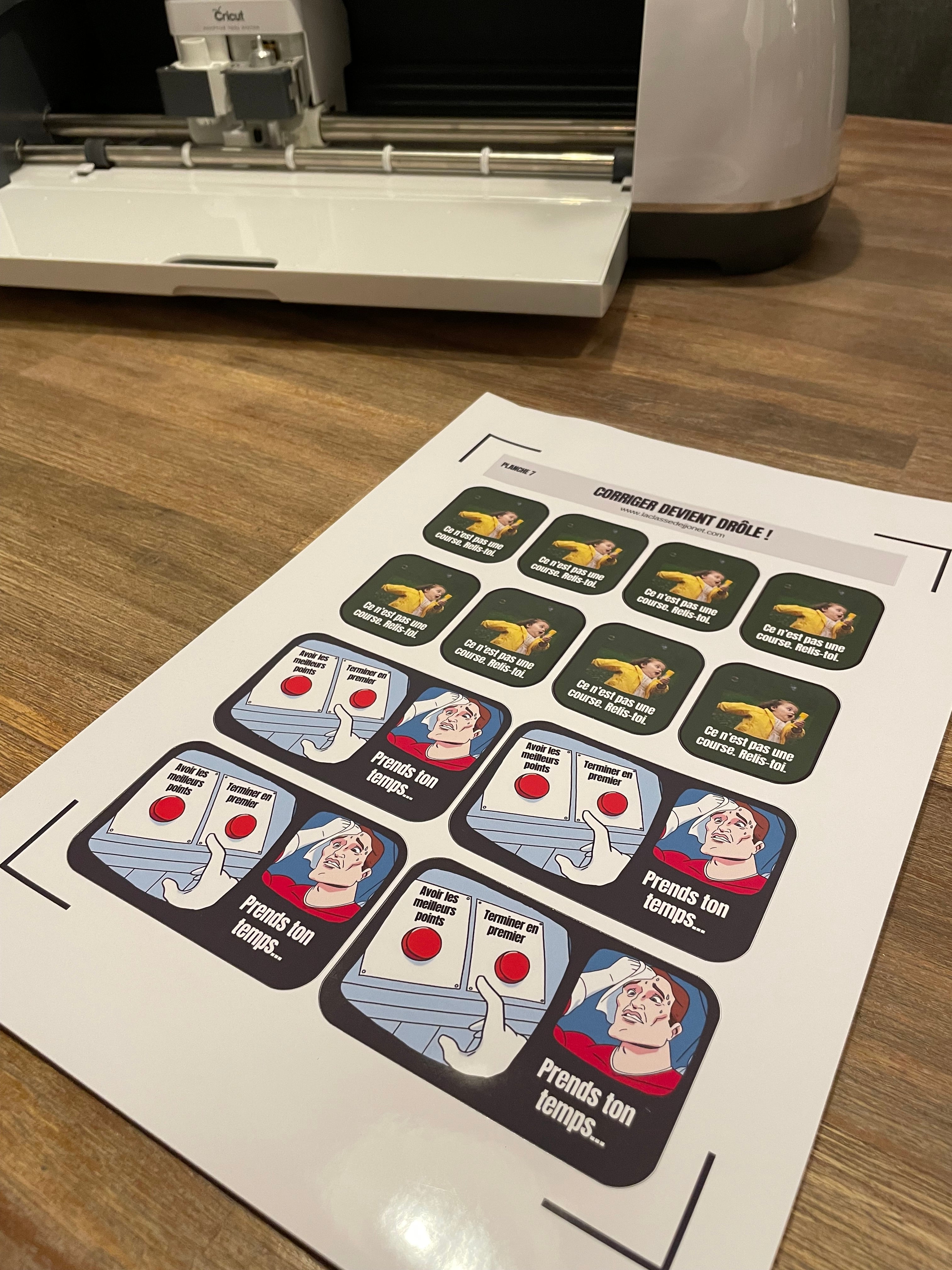 Stickers "corriger devient drôle" - Planche 7 : rapidité