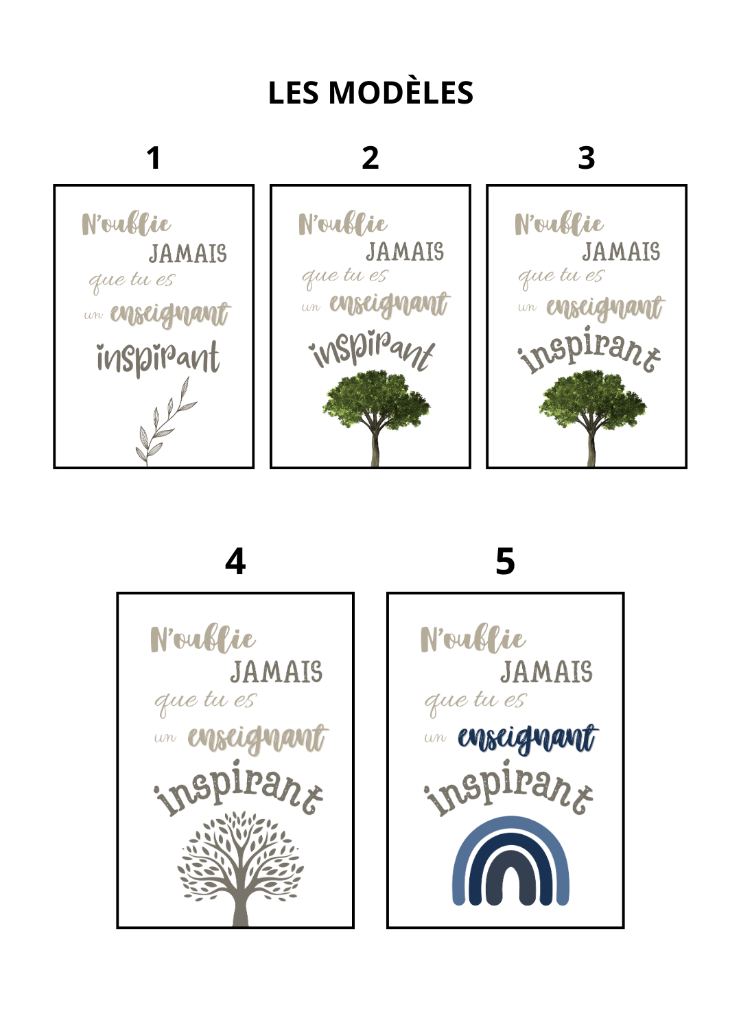 Affiche enseignant inspirant