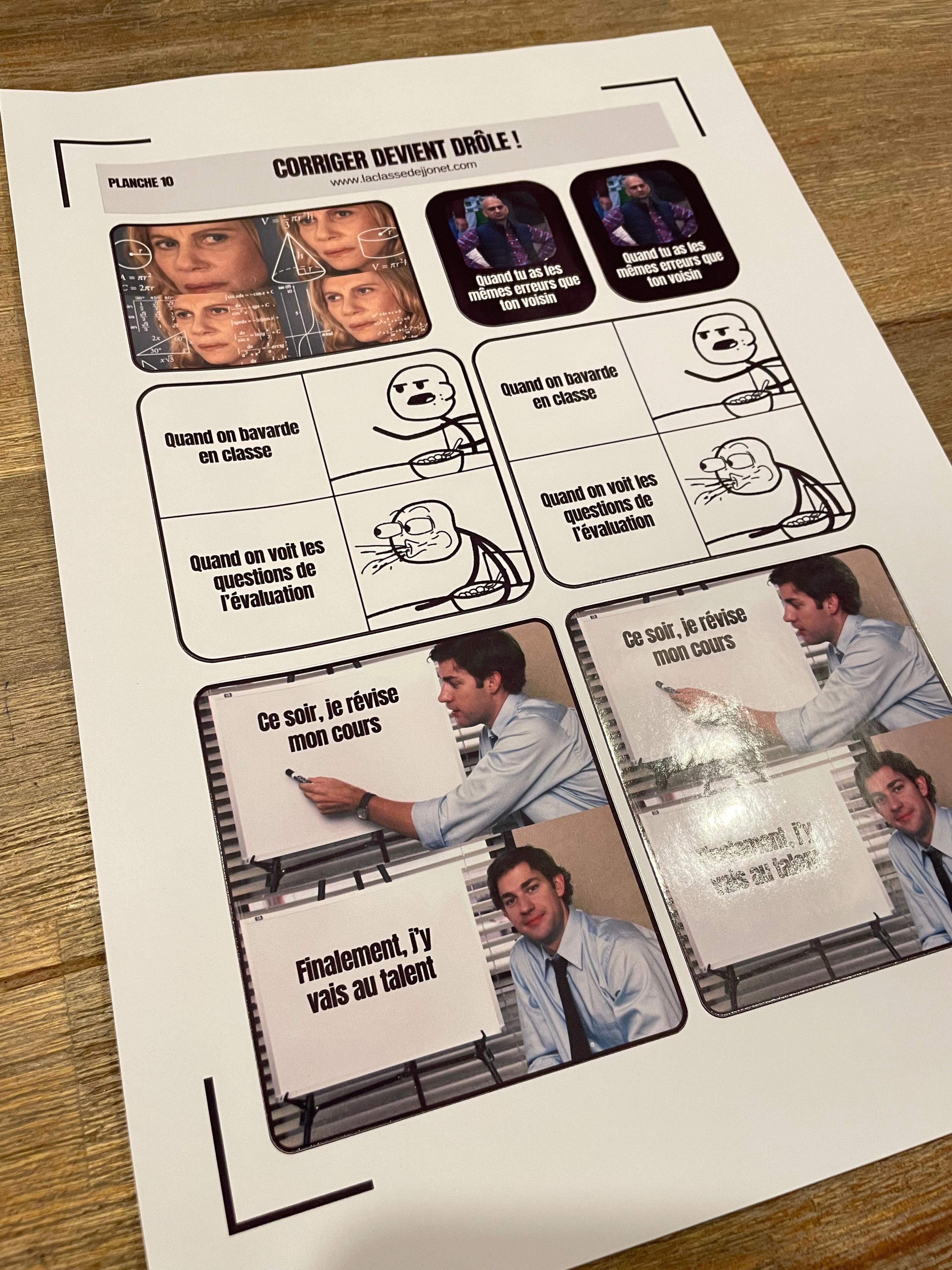 Stickers "corriger devient drôle" - Planche 10 : recopiage