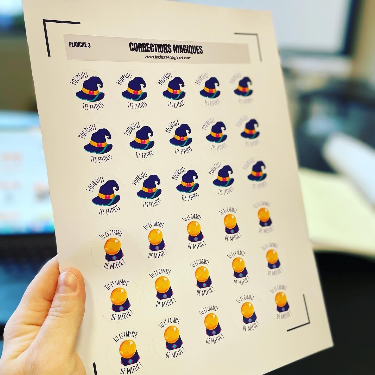 Stickers "corrections magiques" - Planche 3