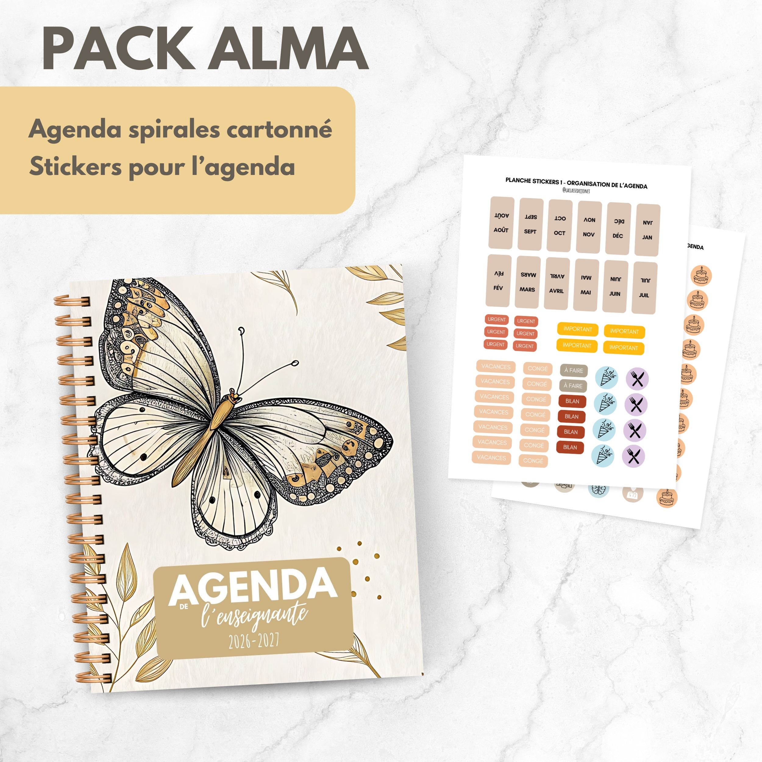 Agenda de l'enseignante ALMA