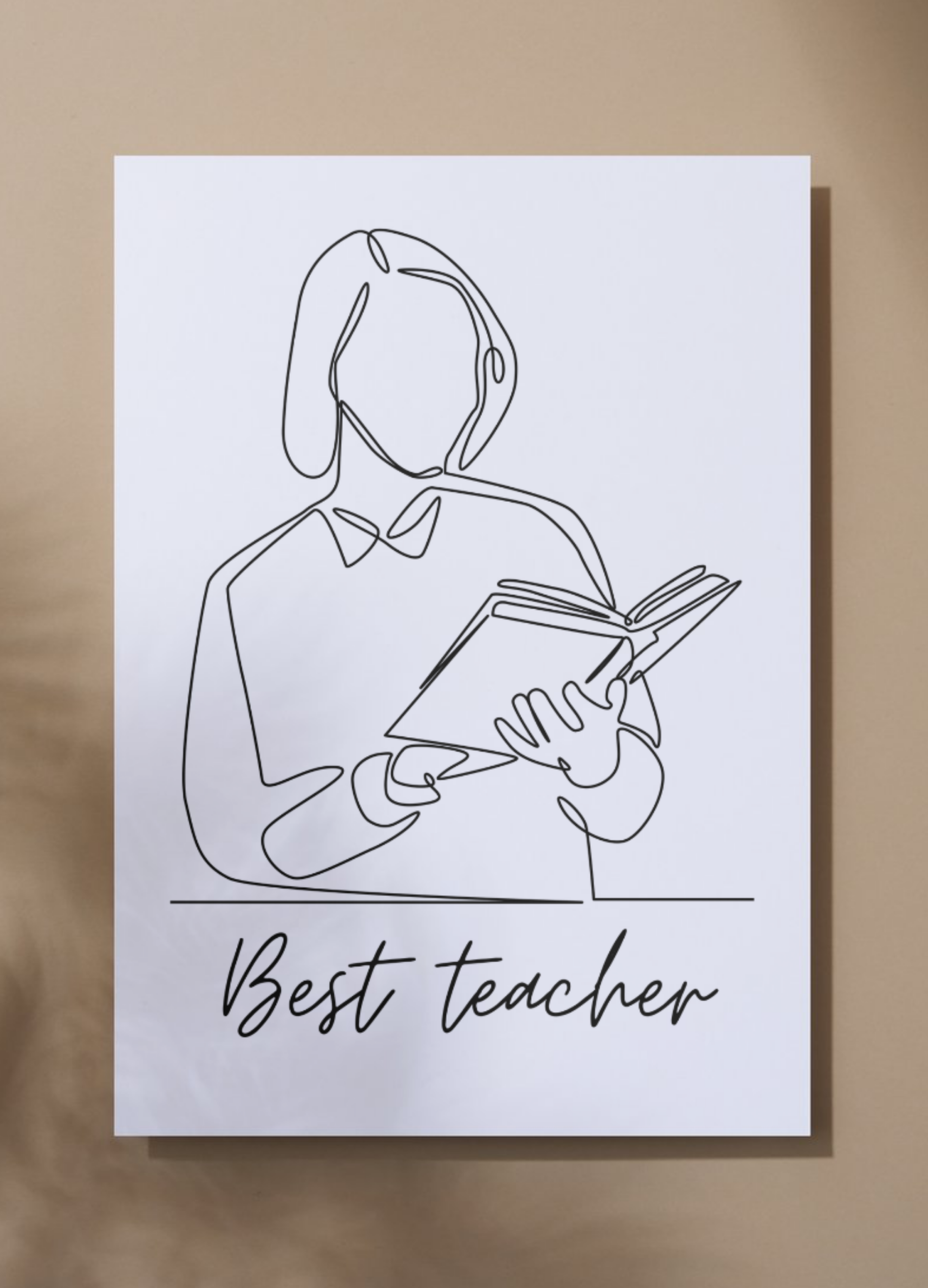 Affiche personnalisée - Best Teacher 👩🏫