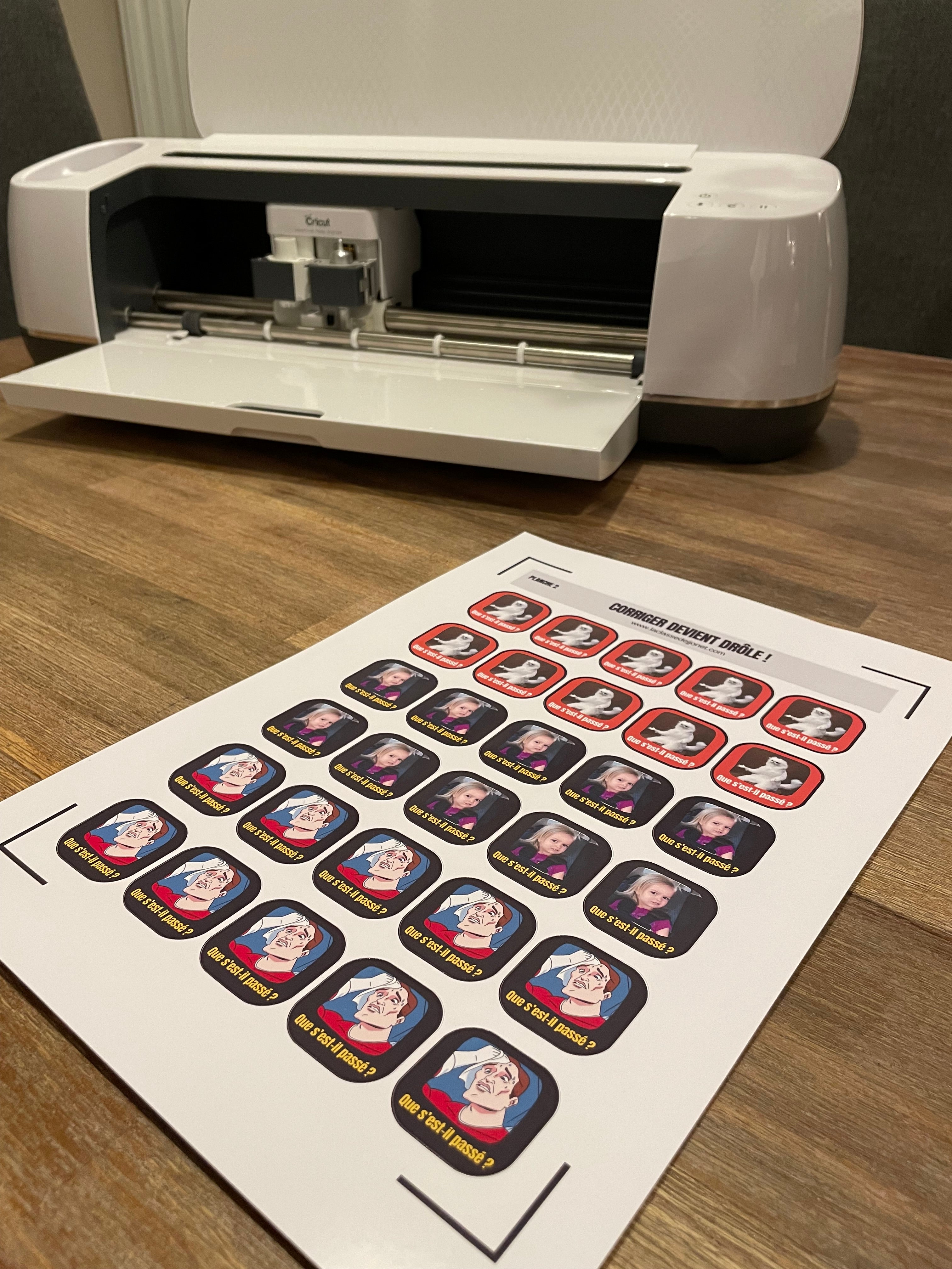 Stickers "corriger devient drôle" - Planche 2 : Que s'est-il passé ?