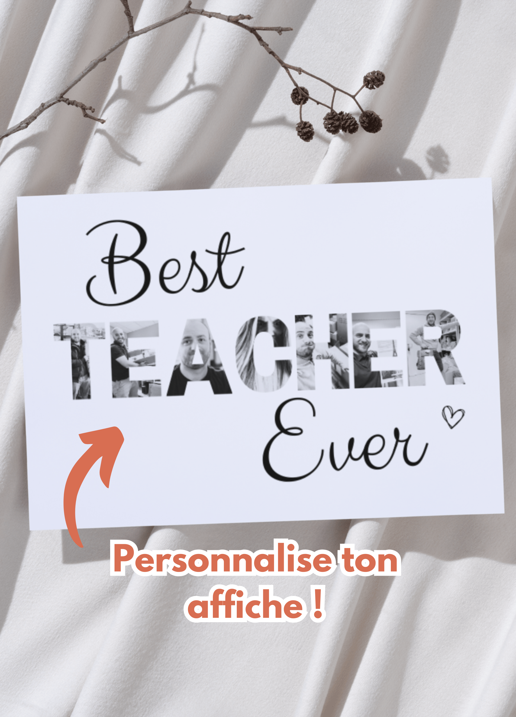 Affiche personnalisée - Best Teacher Ever 📸