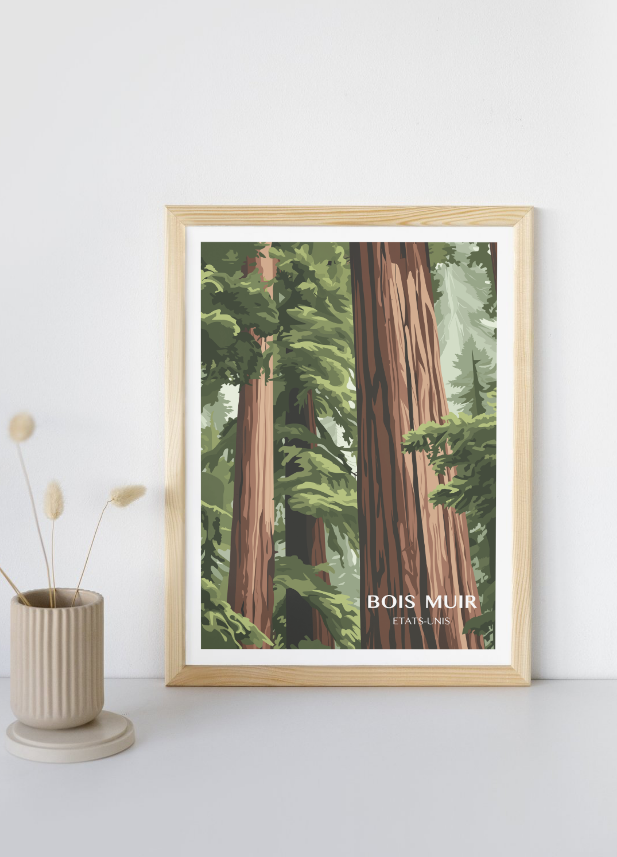 Affiche voyage - Bois Muir 🇺🇸