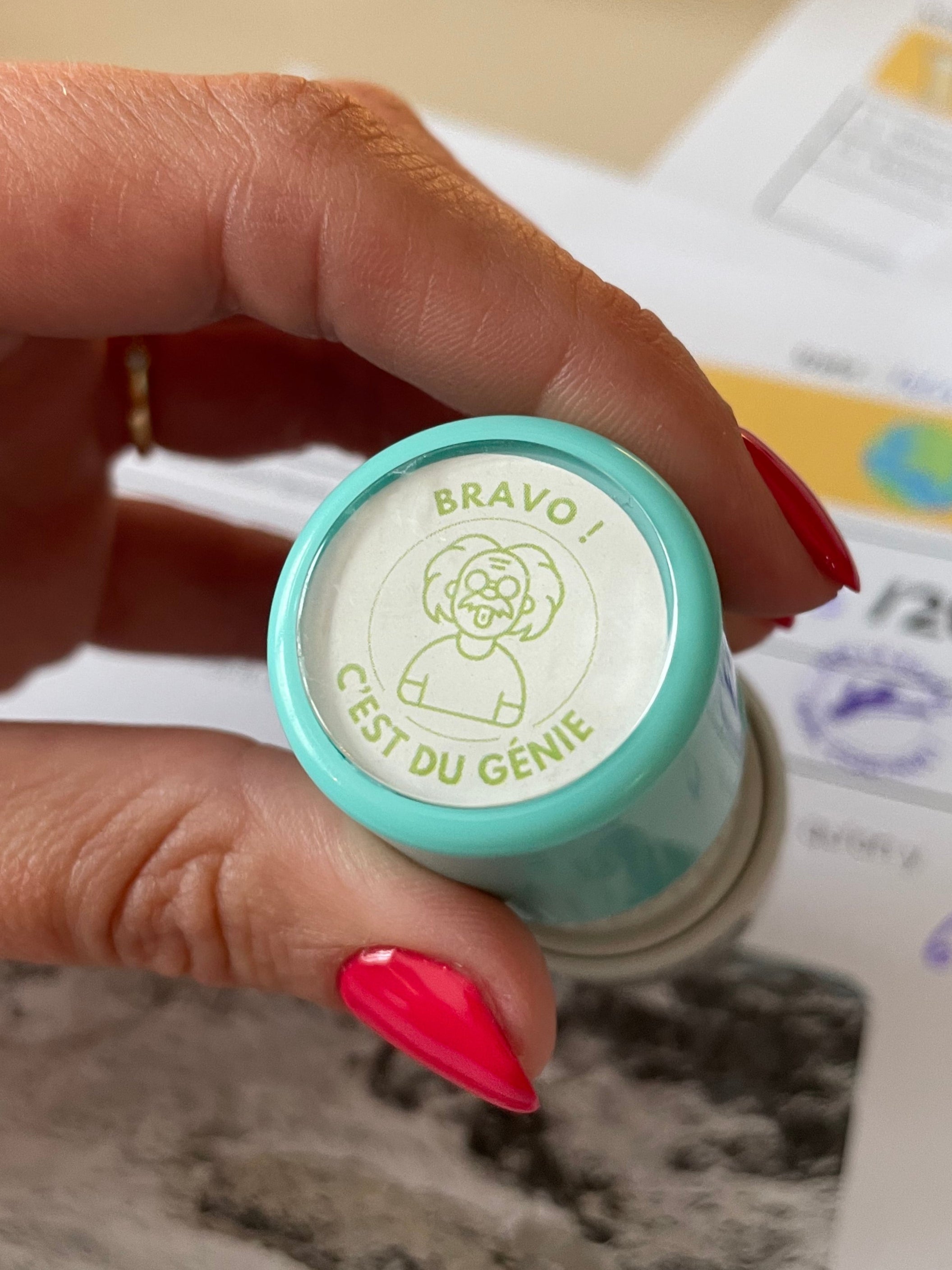 Tampon auto-encreur pour professeur