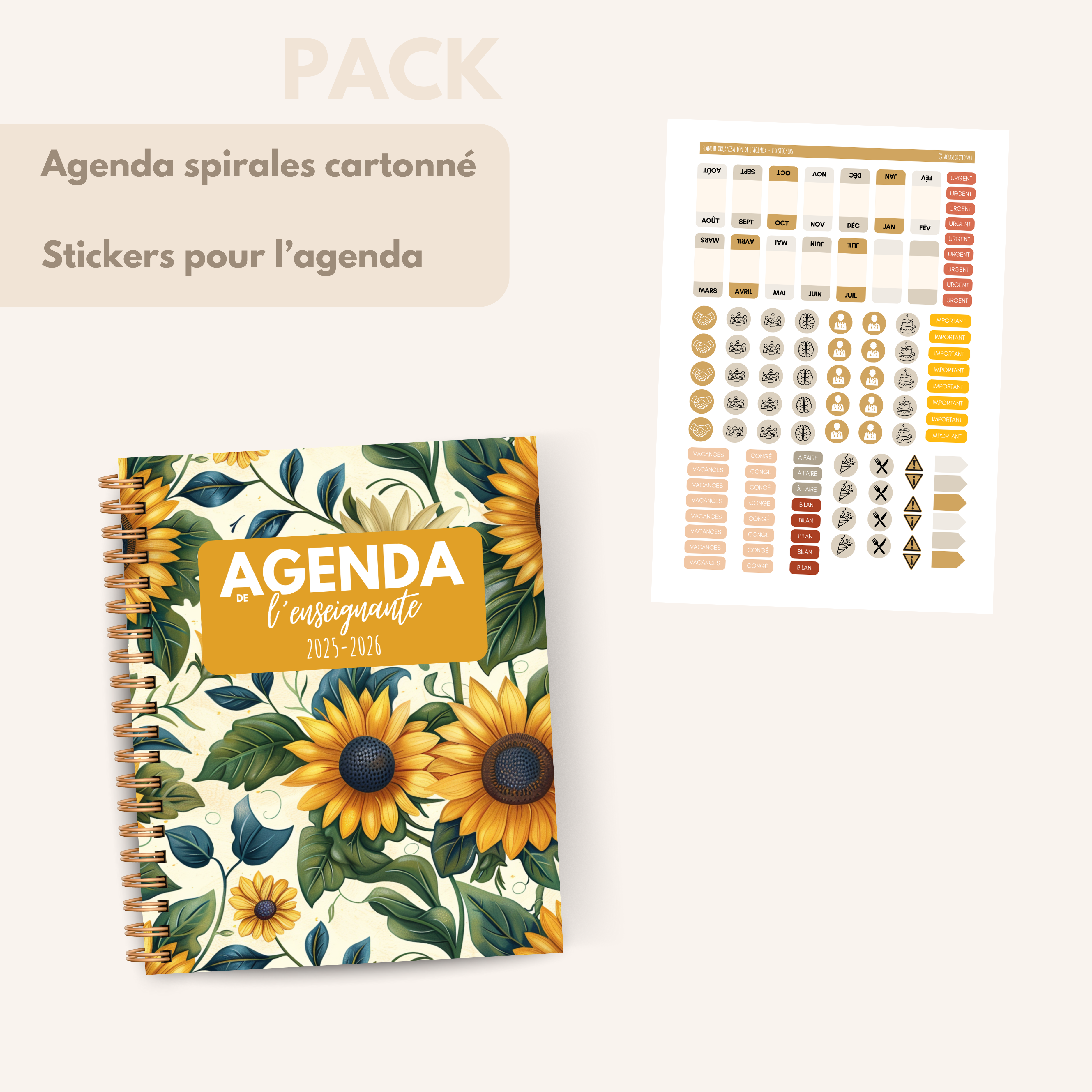 Agenda de l'enseignante SELENA