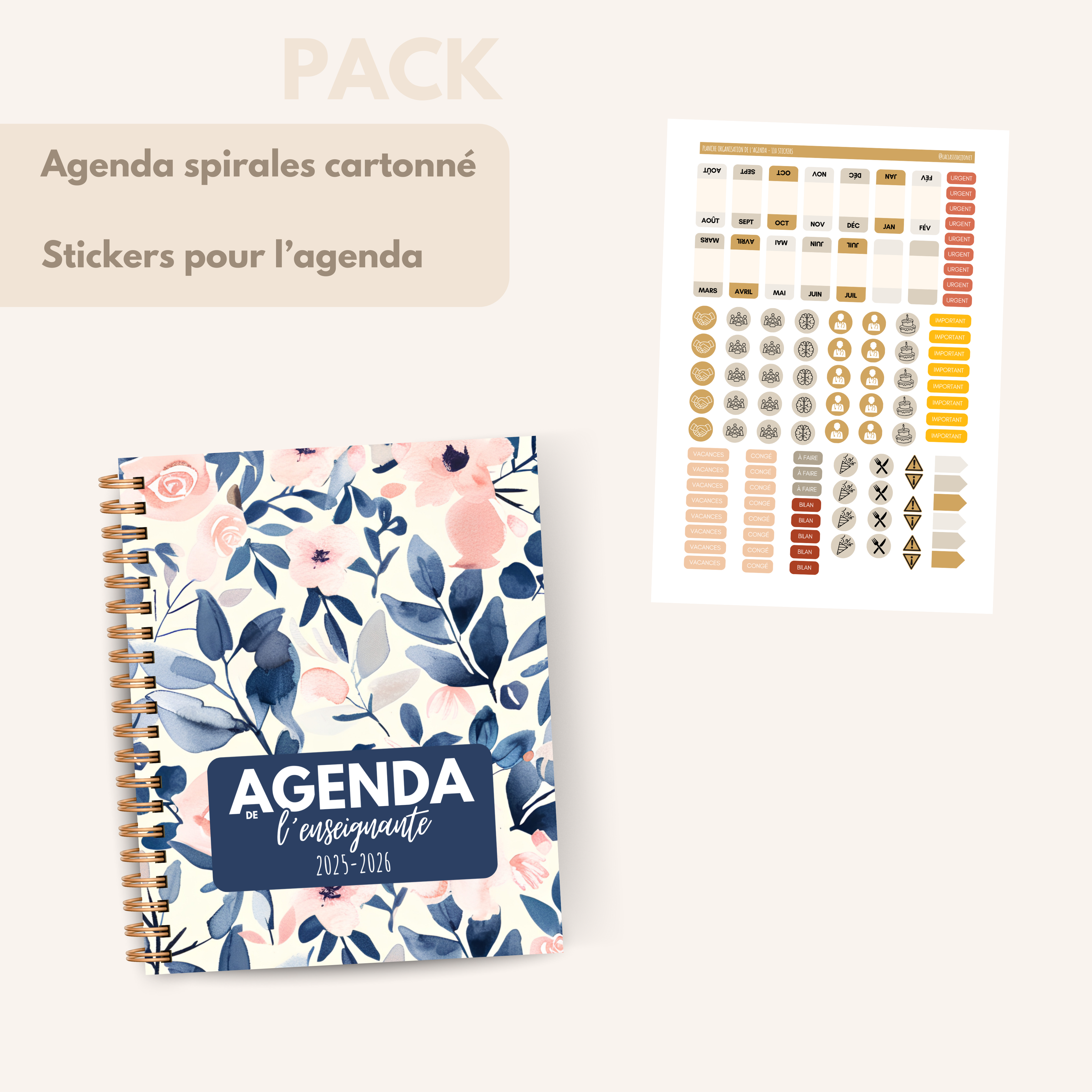 Agenda de l'enseignante ELEONORE