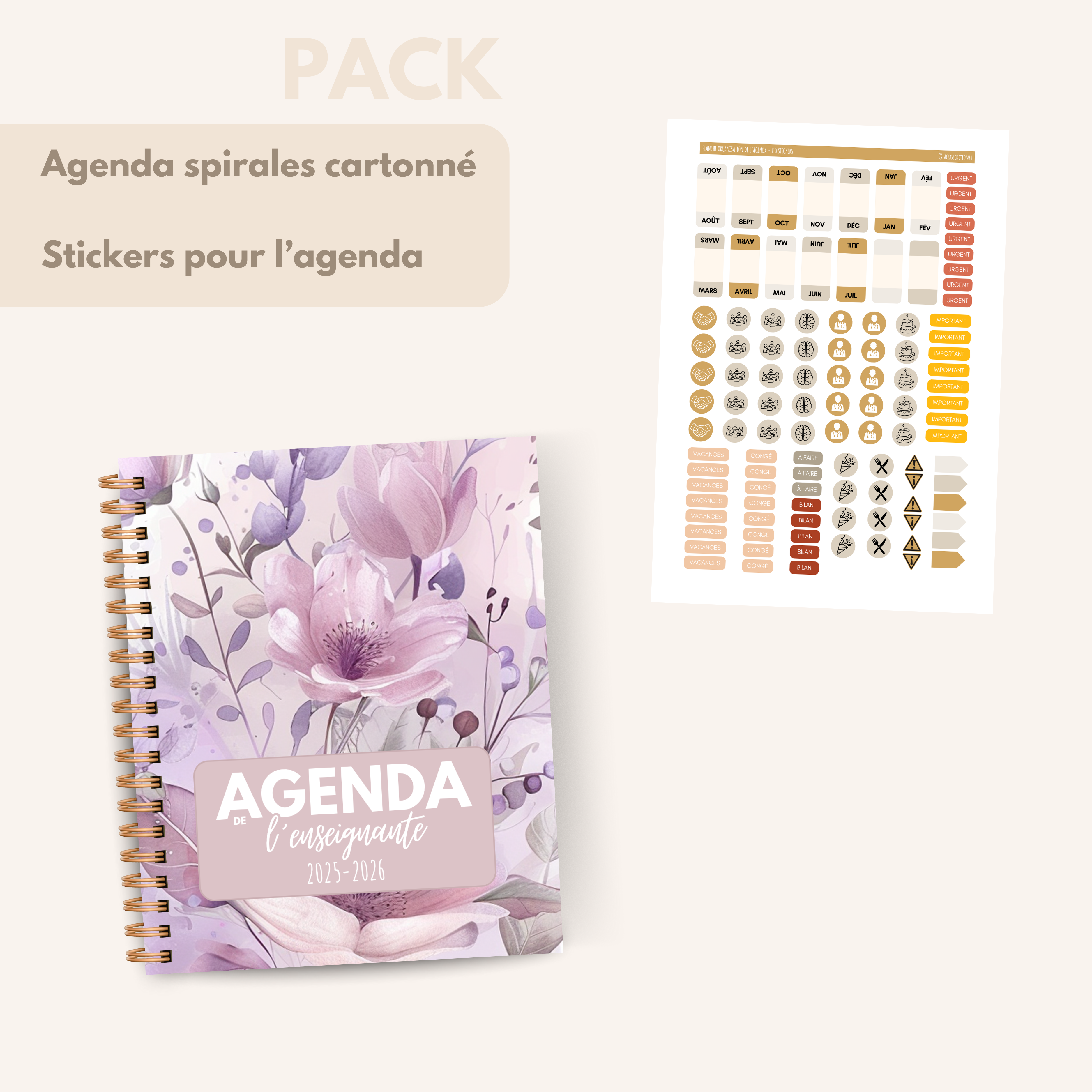 Agenda de l'enseignante LILA