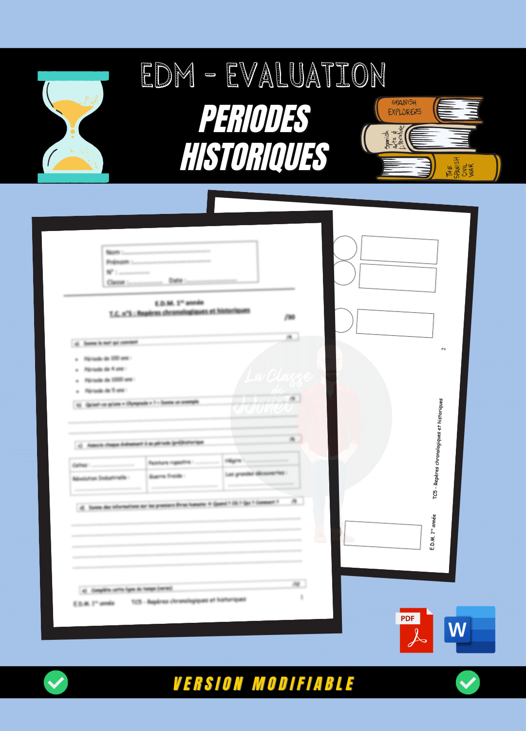 Les périodes historiques - évaluation (PDF)