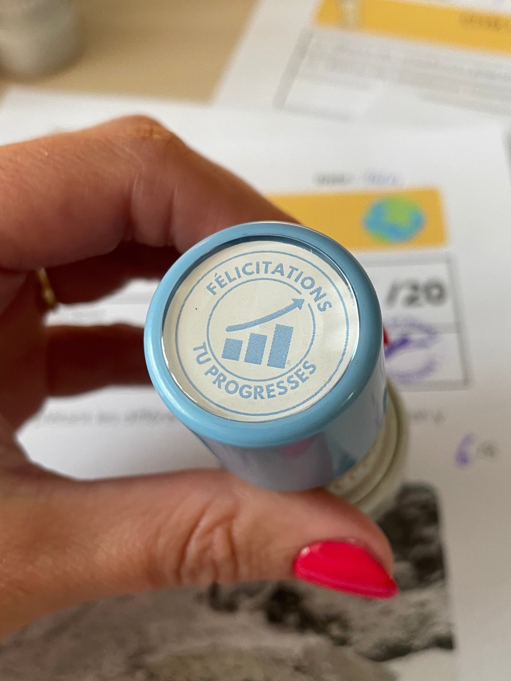 Tampon auto-encreur pour professeur
