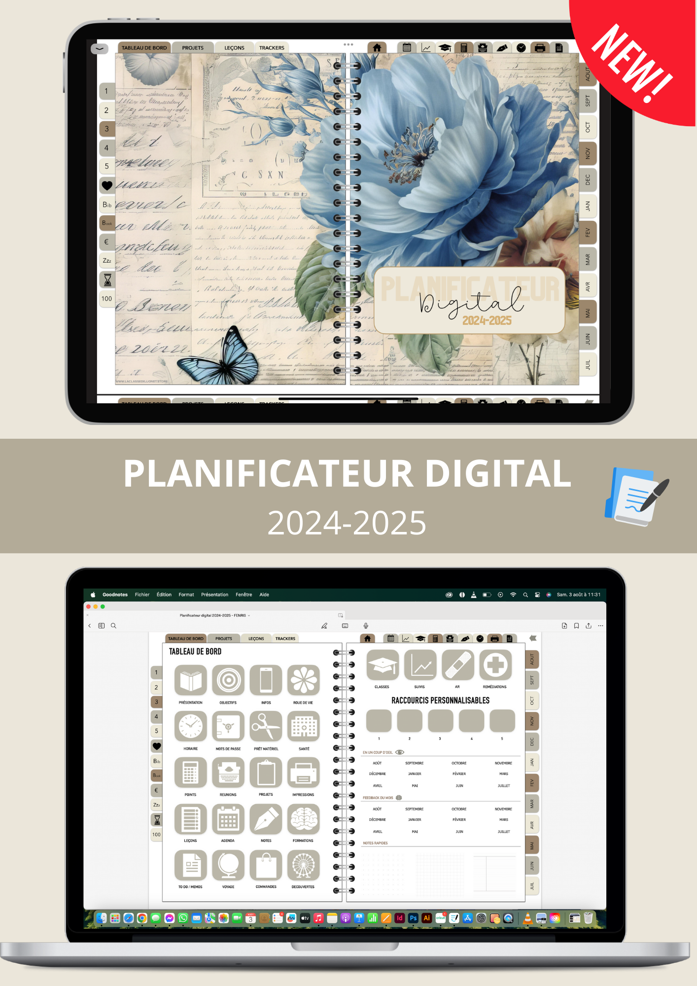 Planificateur digital enseignant 2024/2025 - LOUISE