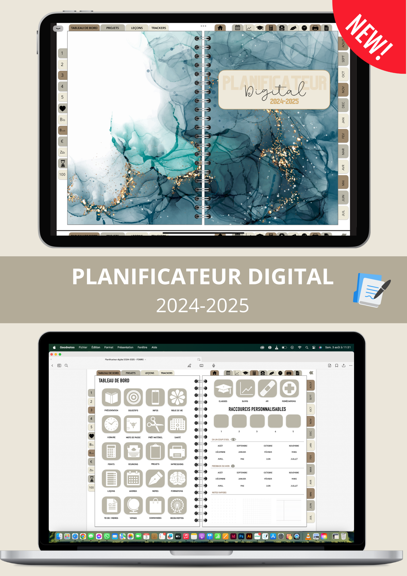 Planificateur digital enseignant 2024/2025 - ORELIE