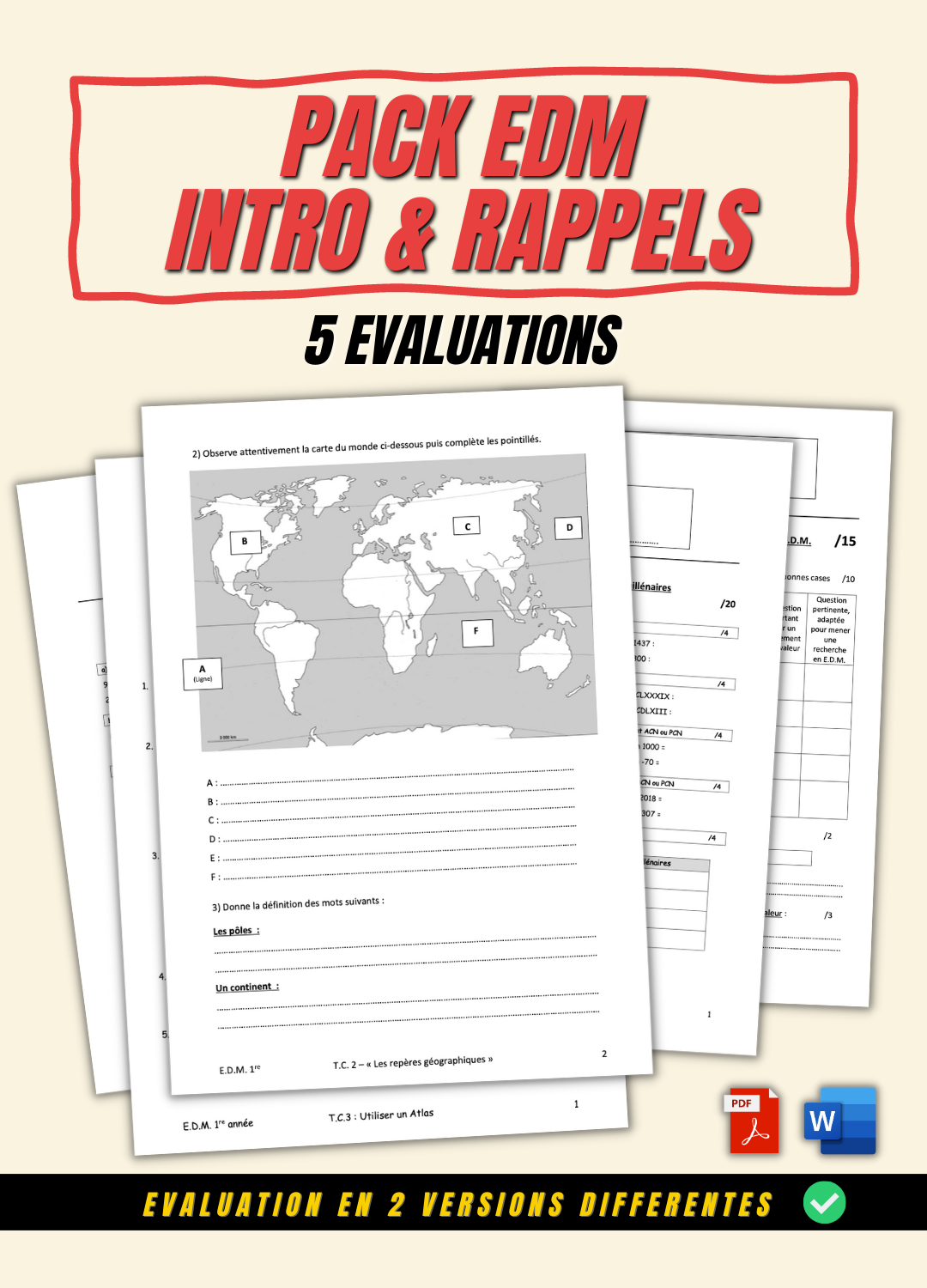 PACK EDM Introduction & rappels (5 évaluations)