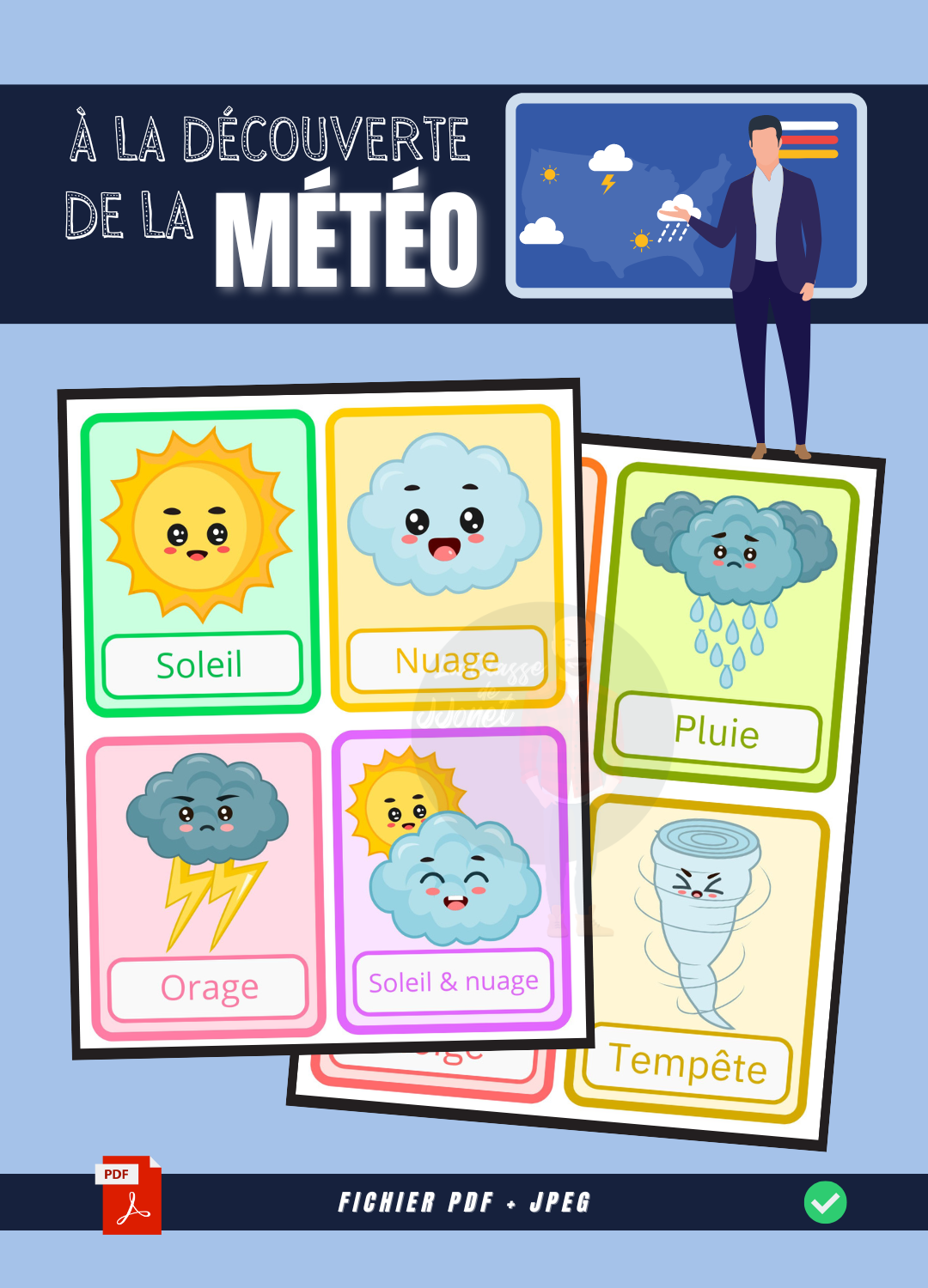 À la découverte de la météo - Flashcards (PDF)