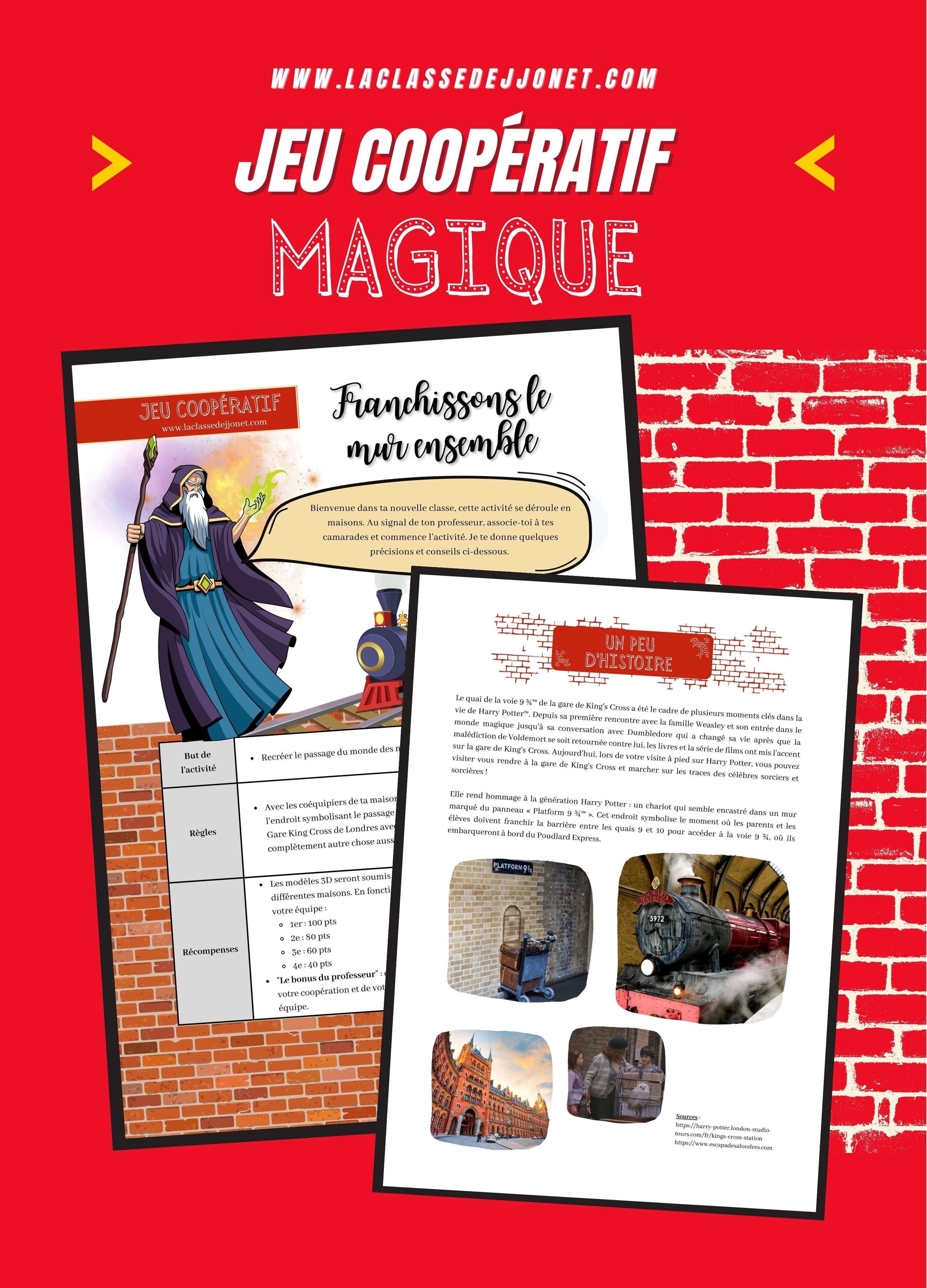Jeu coopératif : le passage magique (PDF)