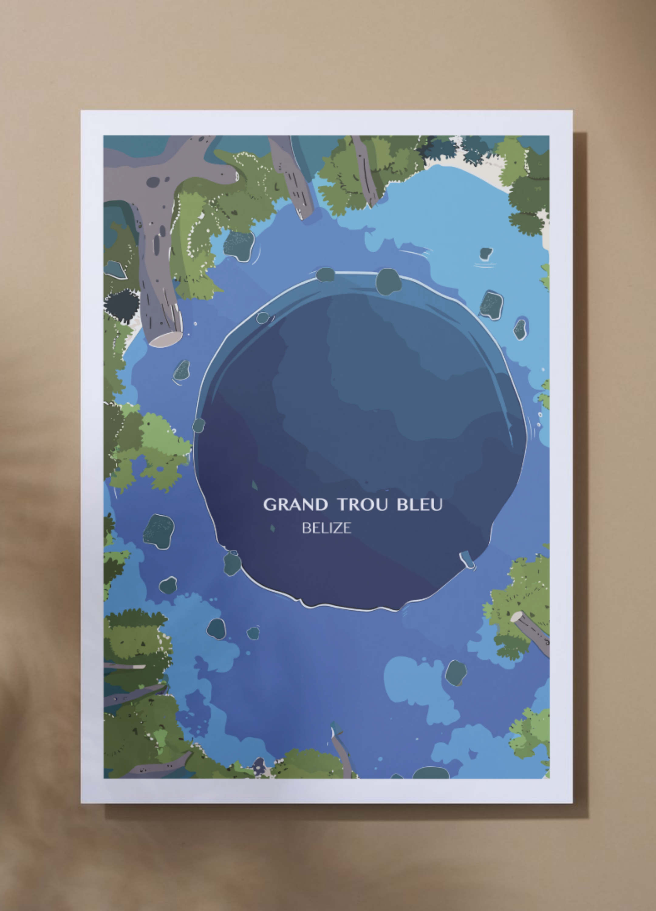 Affiche voyage - Grand trou bleu 🇧🇿