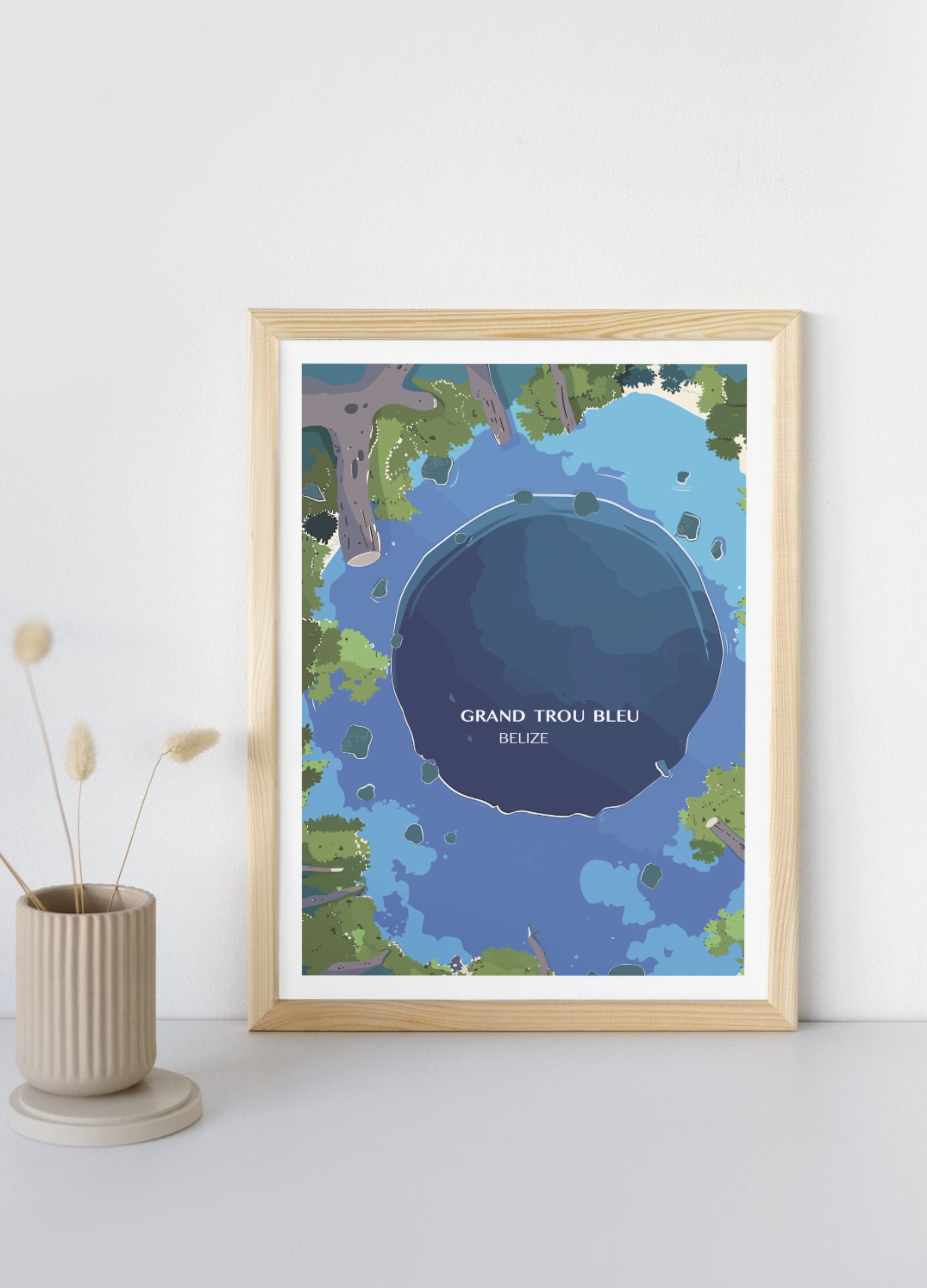 Affiche voyage - Grand trou bleu 🇧🇿