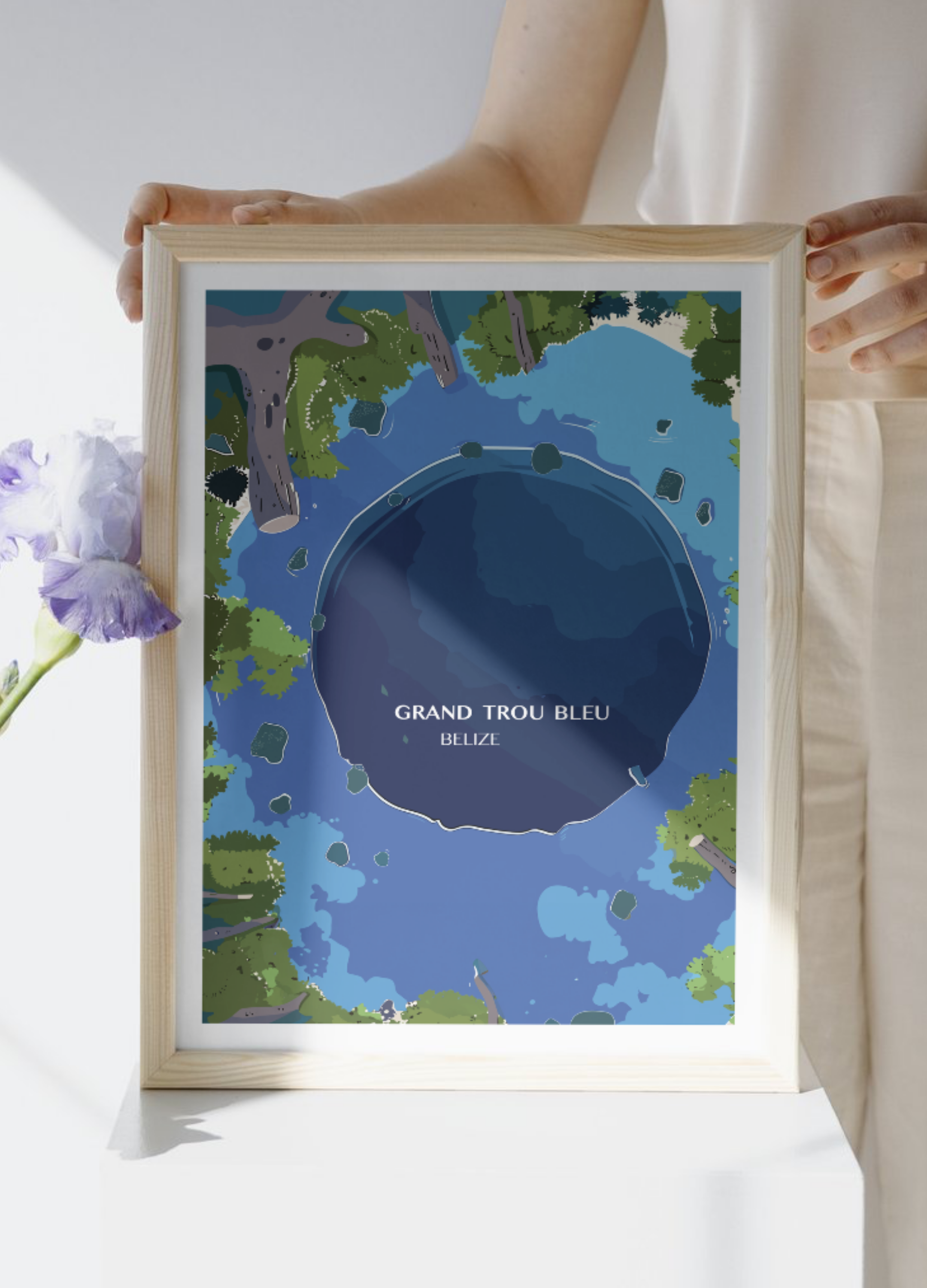 Affiche voyage - Grand trou bleu 🇧🇿